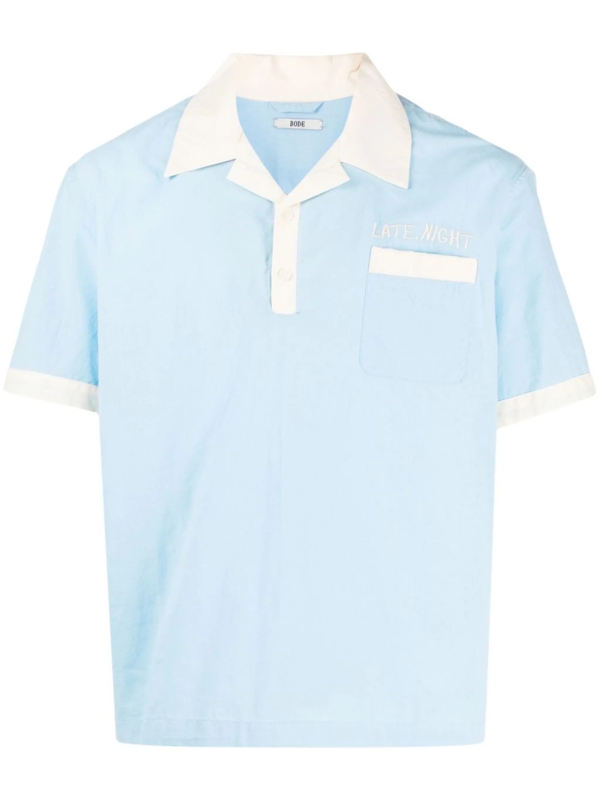 embroidered short-sleeved shirt