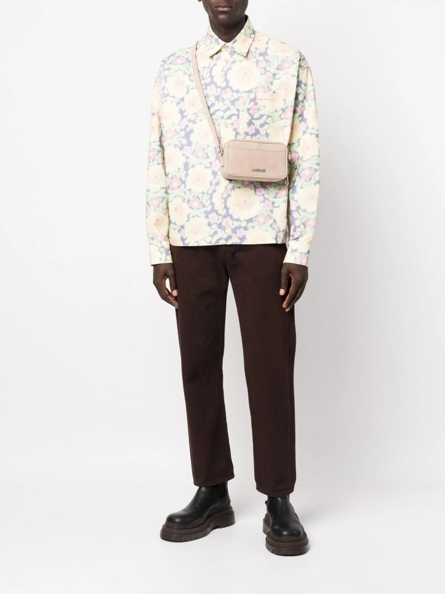 embroidered-logo long-sleeve shirt