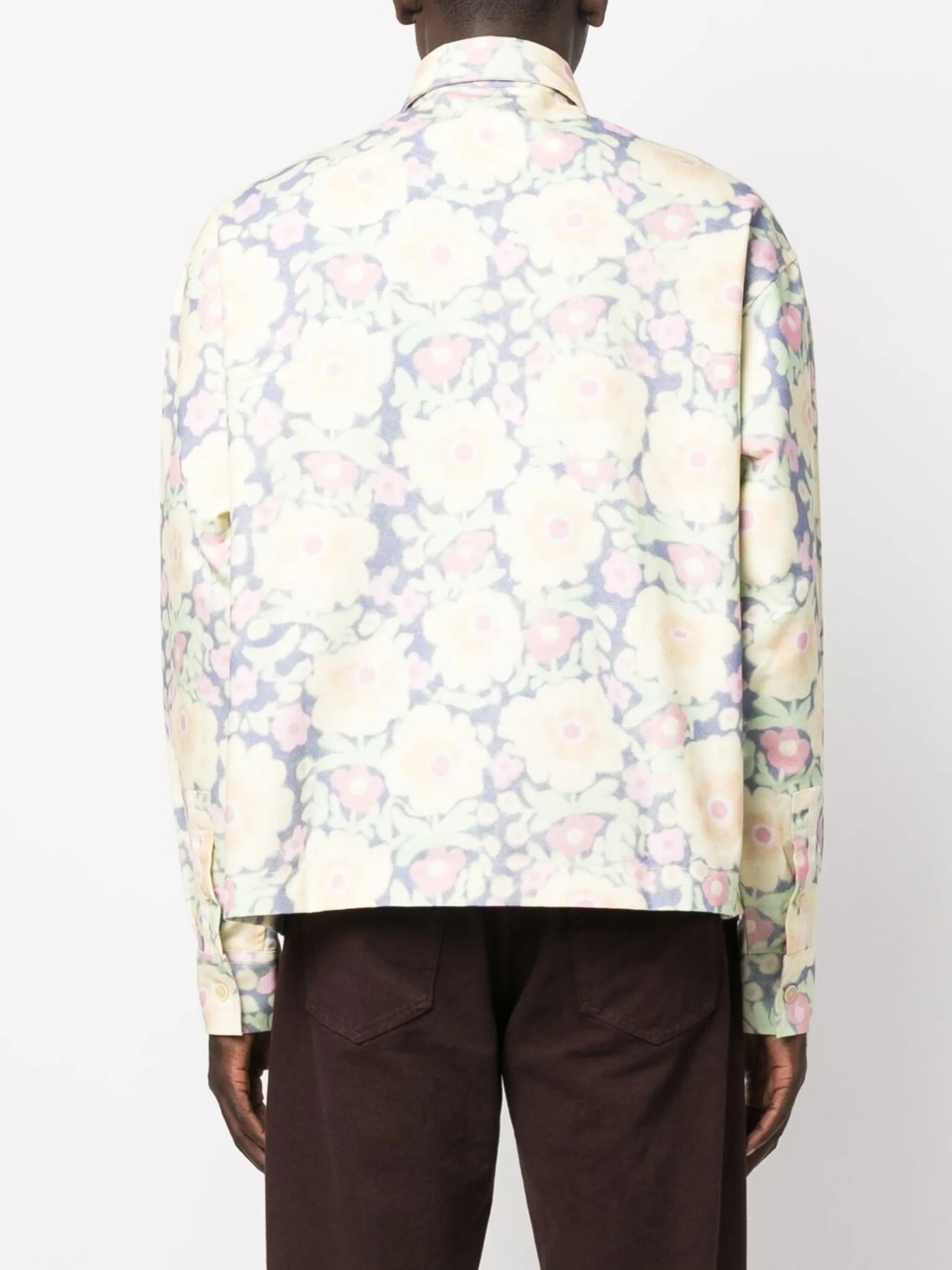embroidered-logo long-sleeve shirt