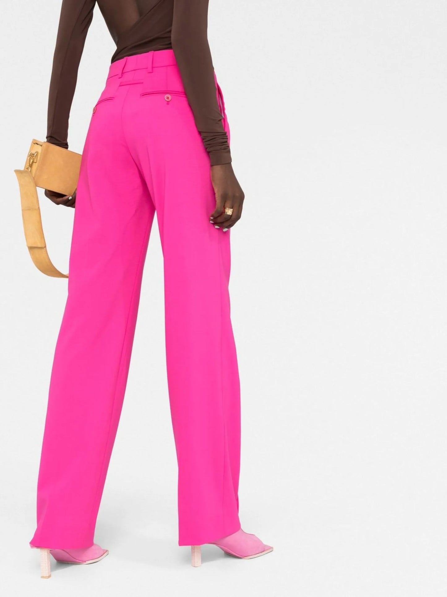 straight-leg tailored trousers