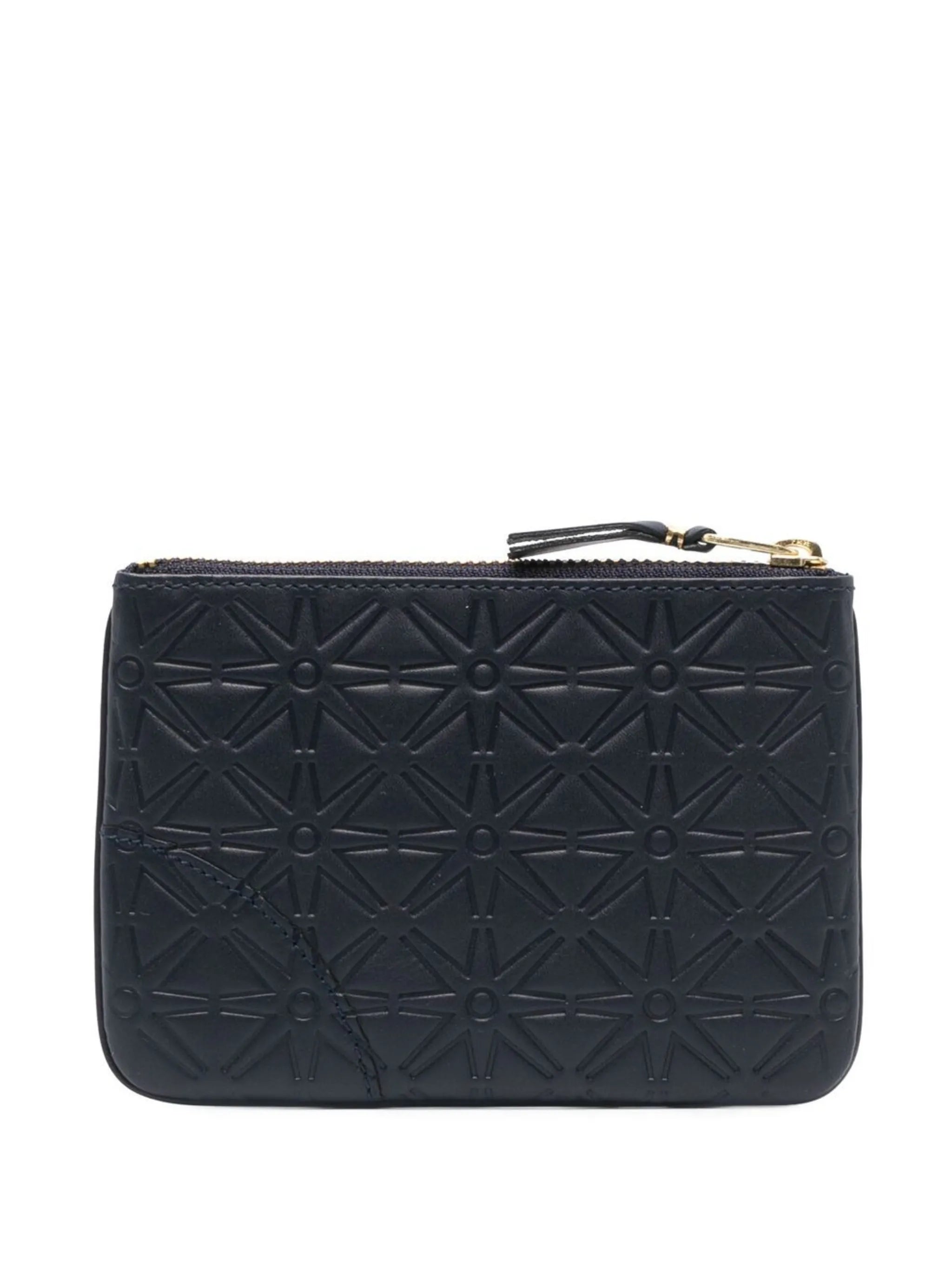 classic embossed-logo zipped wallet