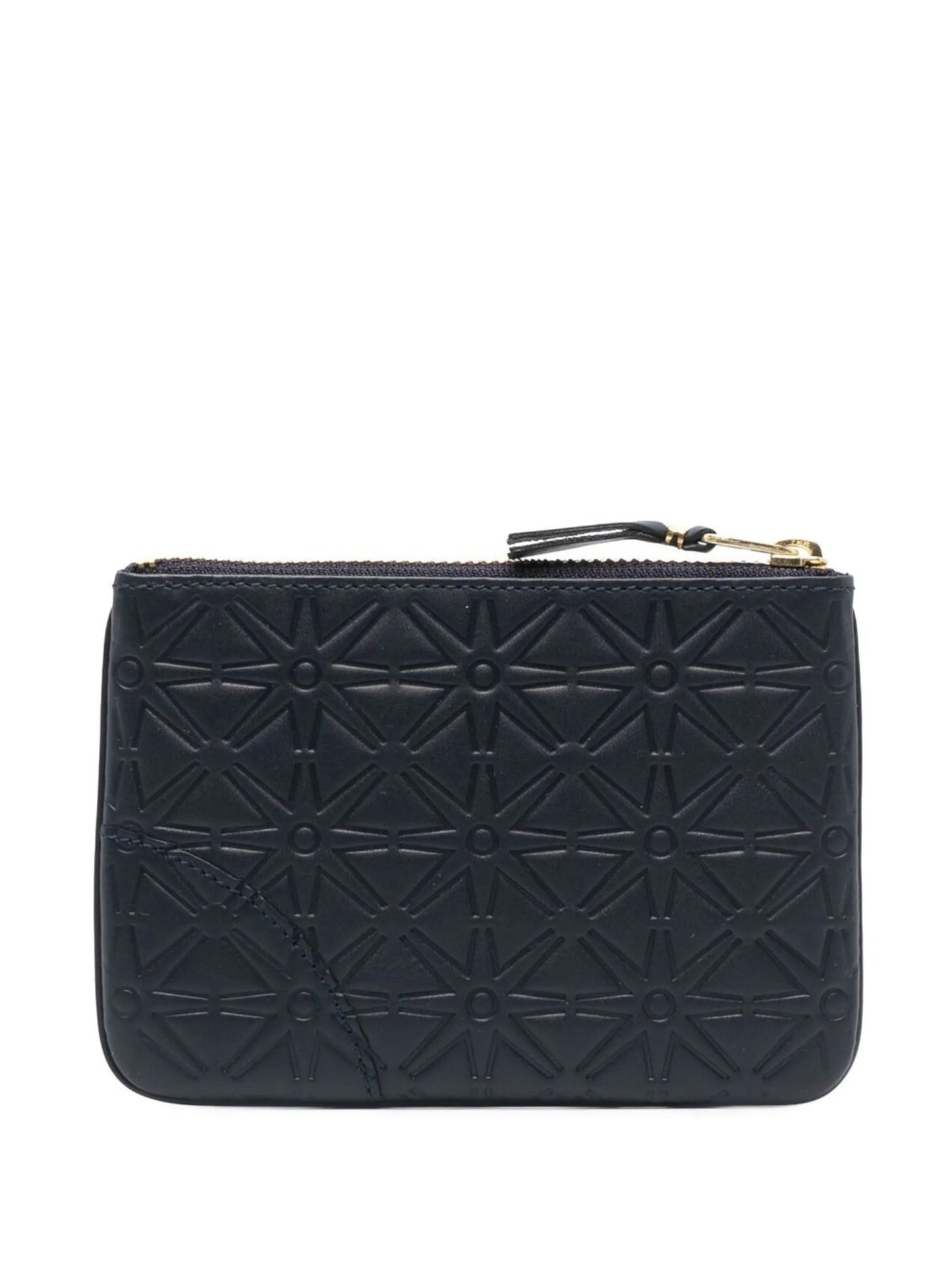 classic embossed-logo zipped wallet