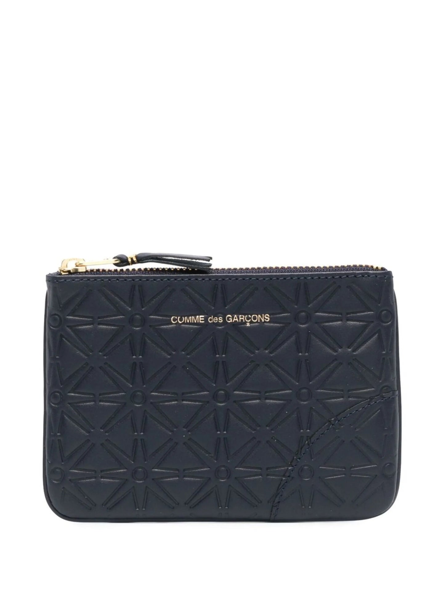 classic embossed-logo zipped wallet