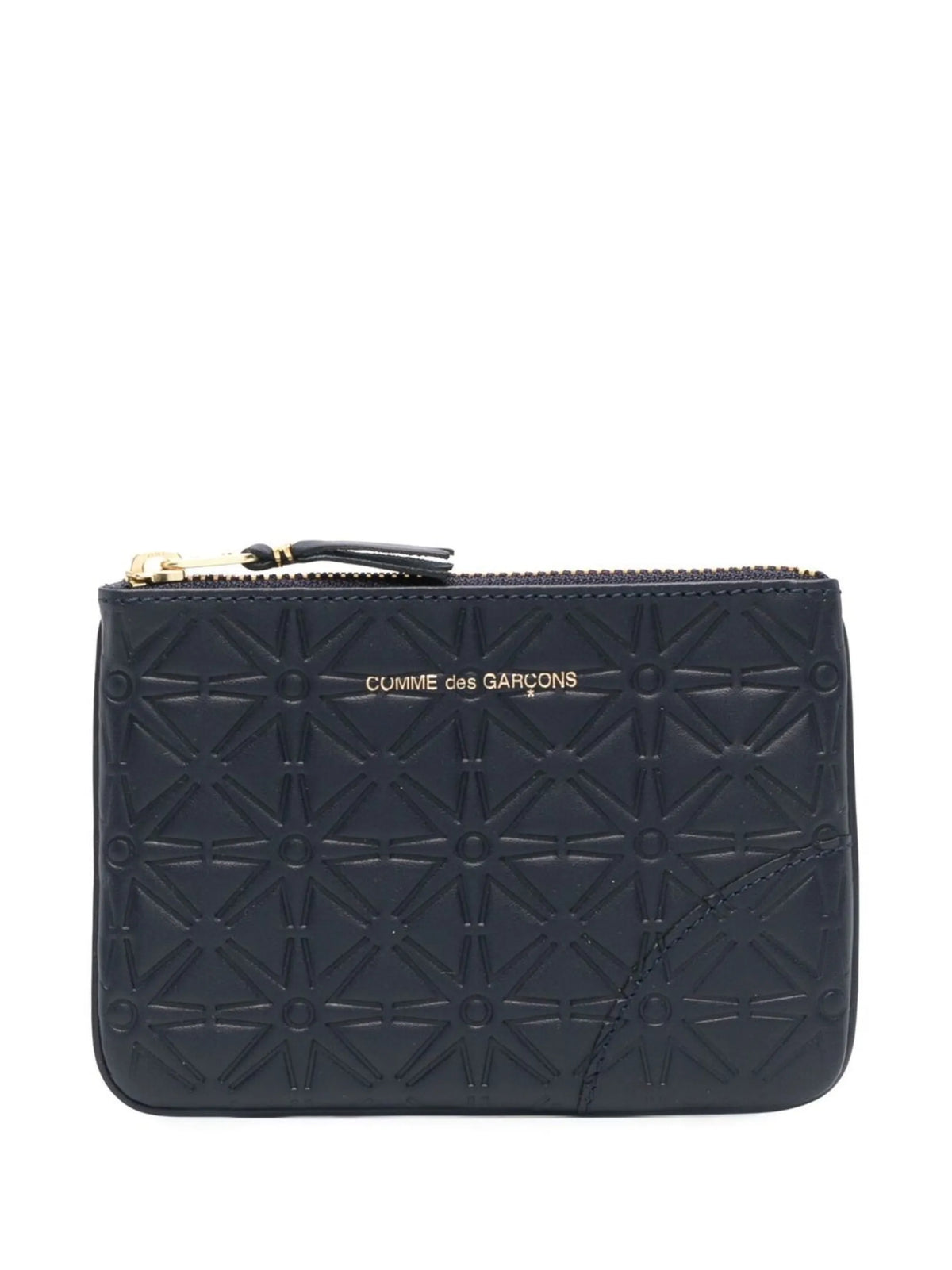 classic embossed-logo zipped wallet