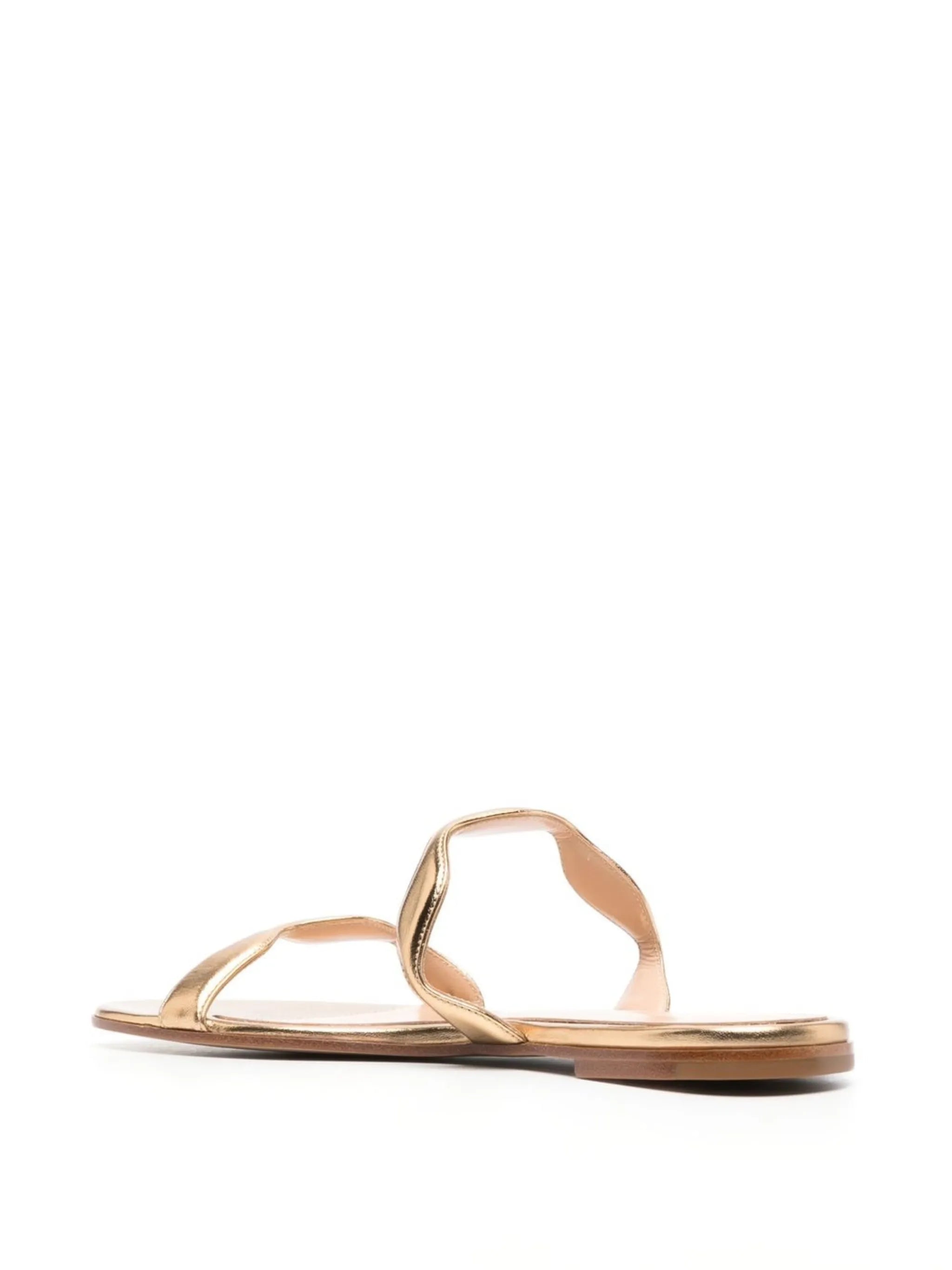 double-strap leather sandals