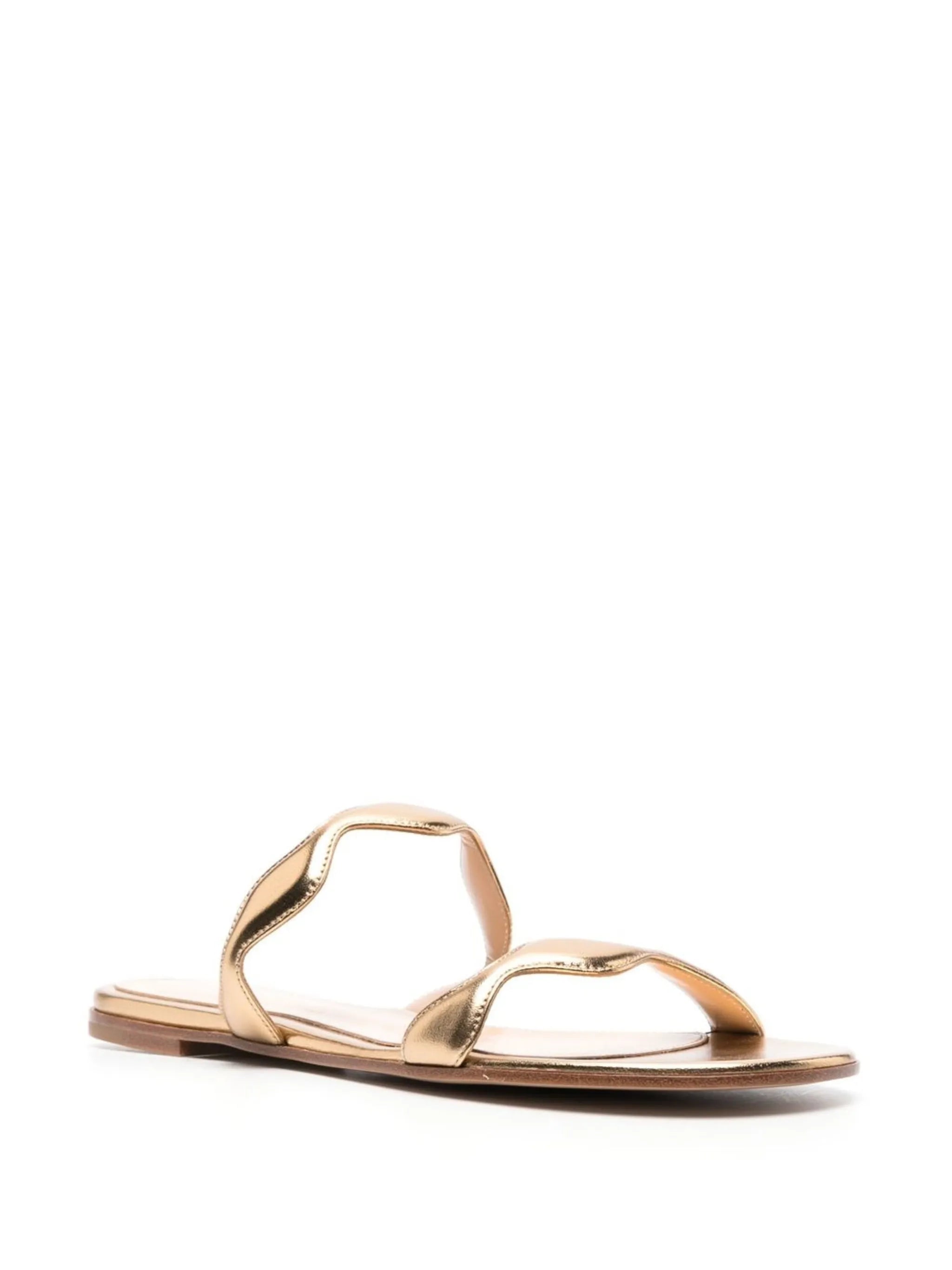 double-strap leather sandals