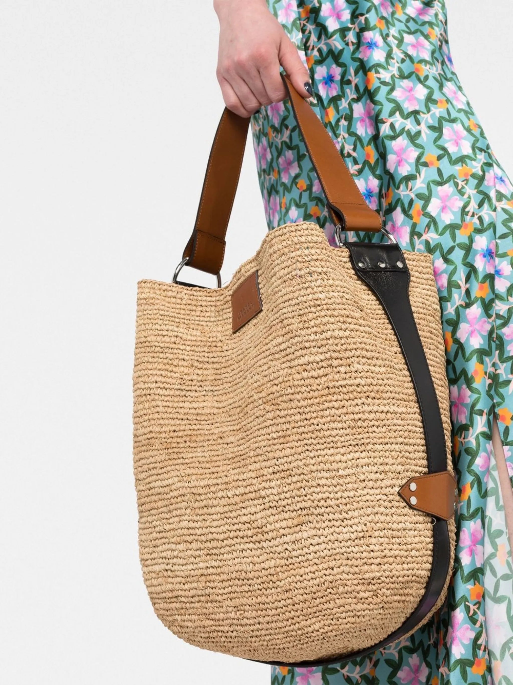 Bayia raffia tote bag
