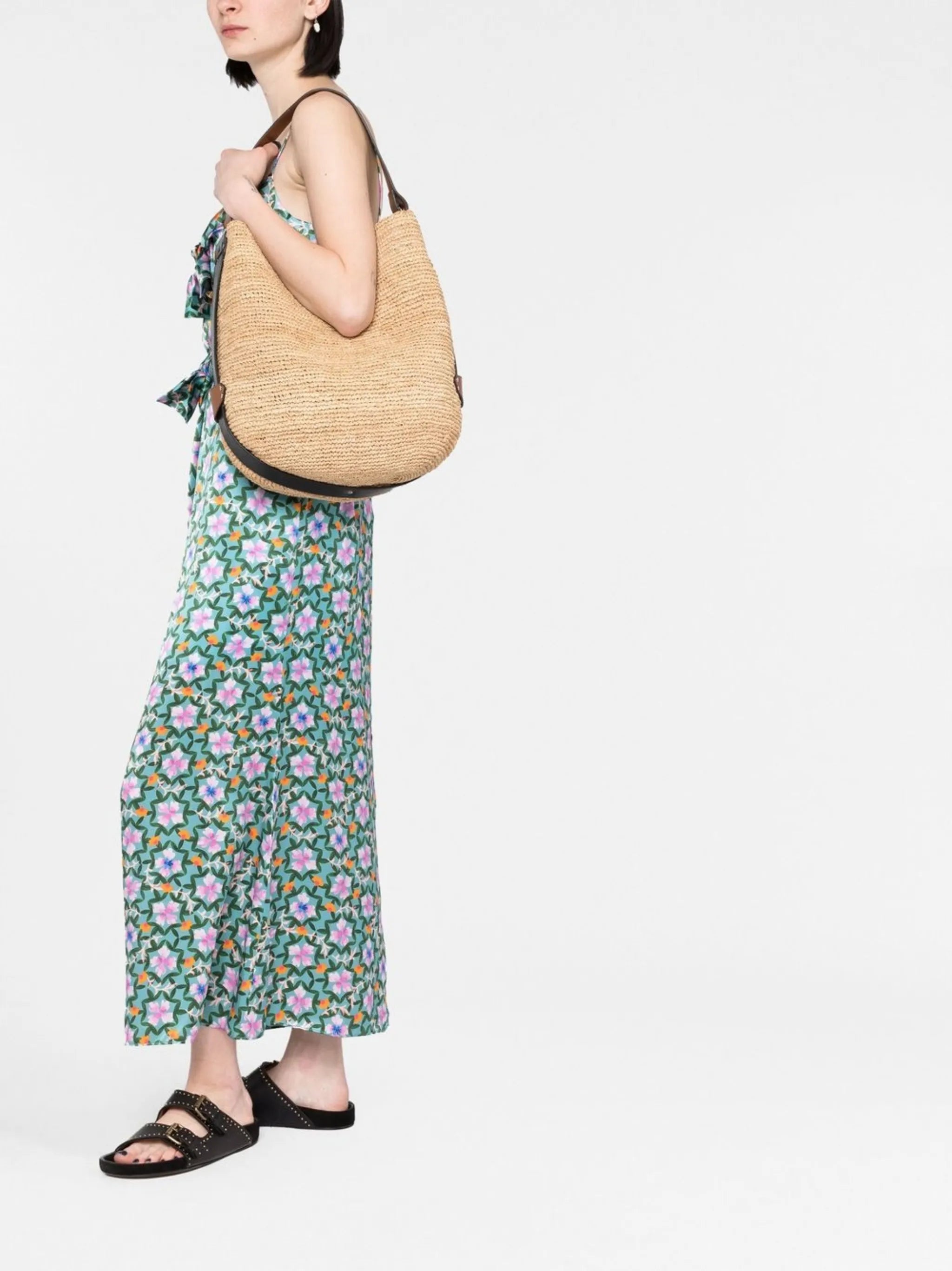 Bayia raffia tote bag