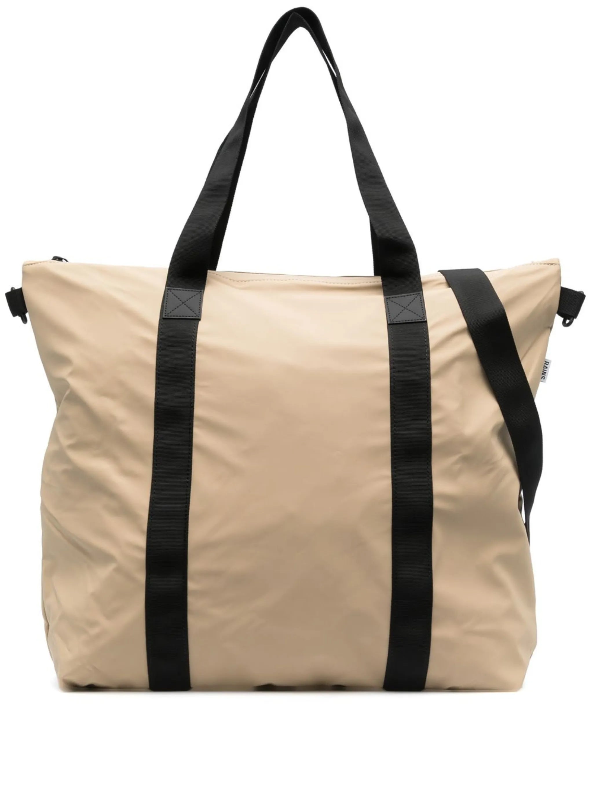 matte-finish zipped tote bag