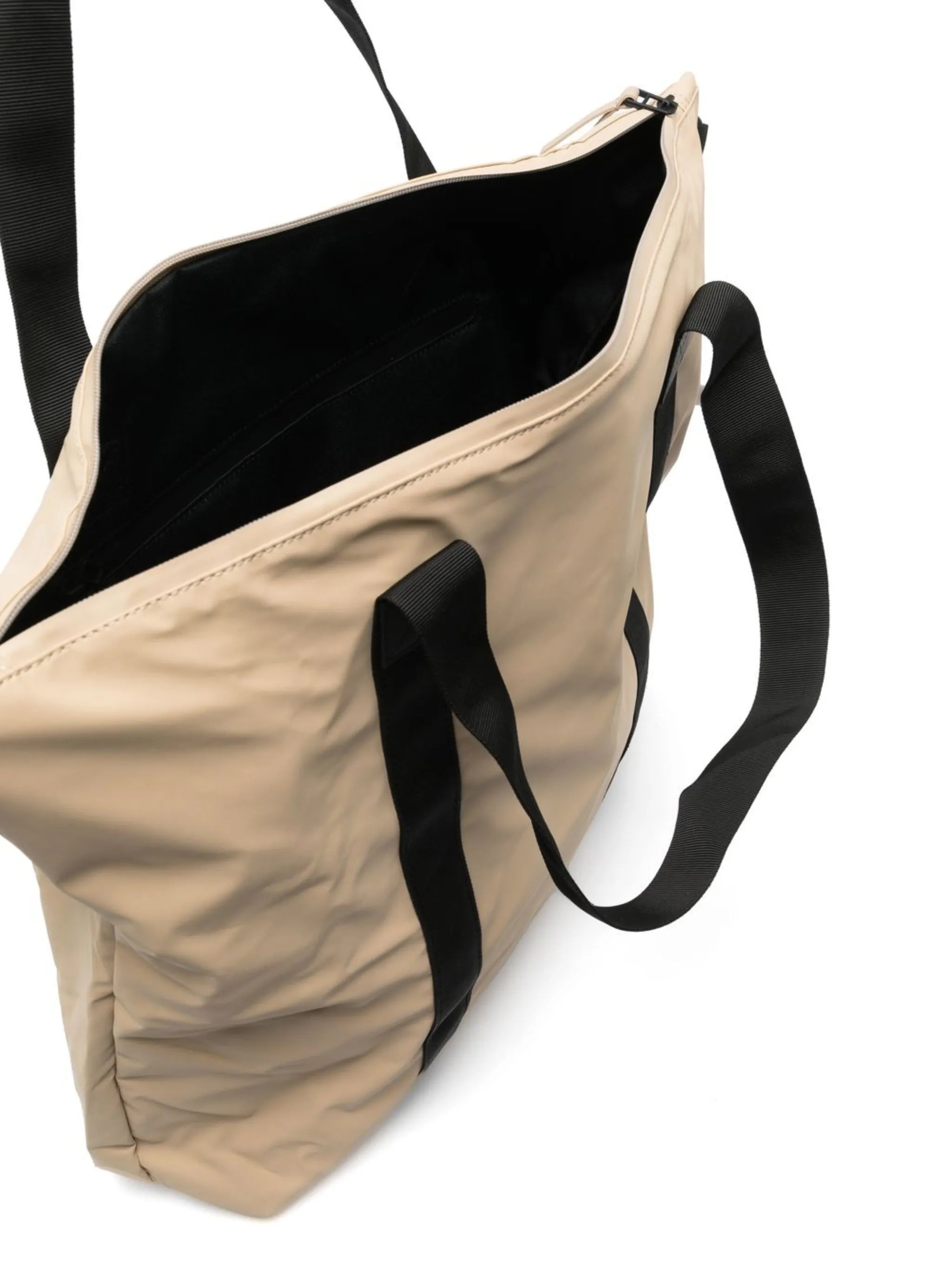 matte-finish zipped tote bag