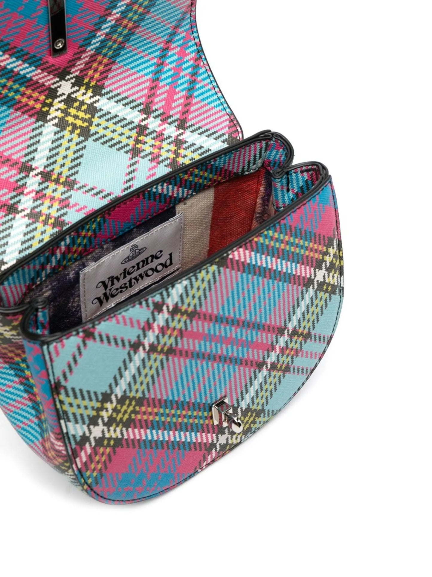 Sofia tartan-check crossbody bag