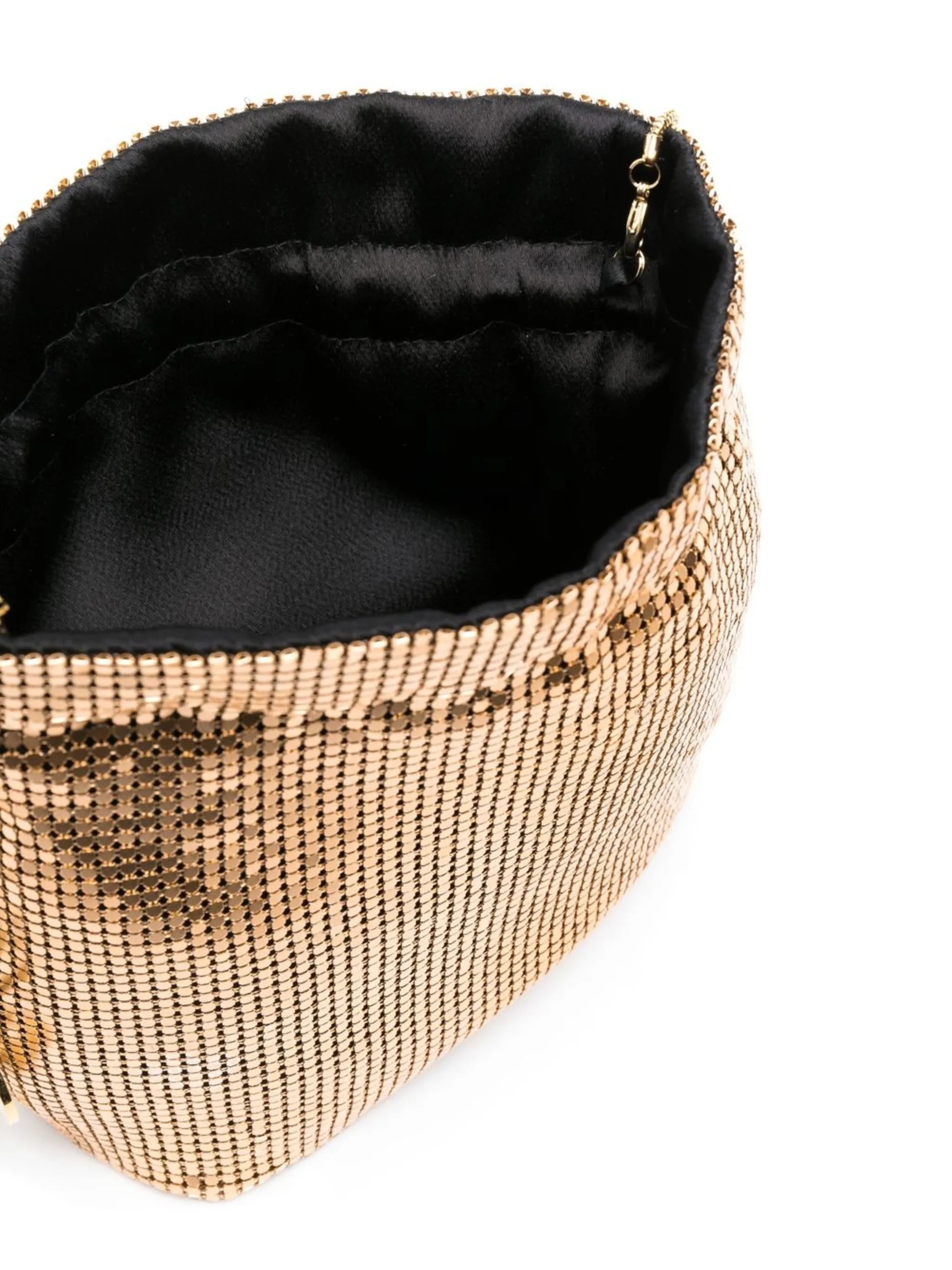 Selene metallic-mesh mini bag