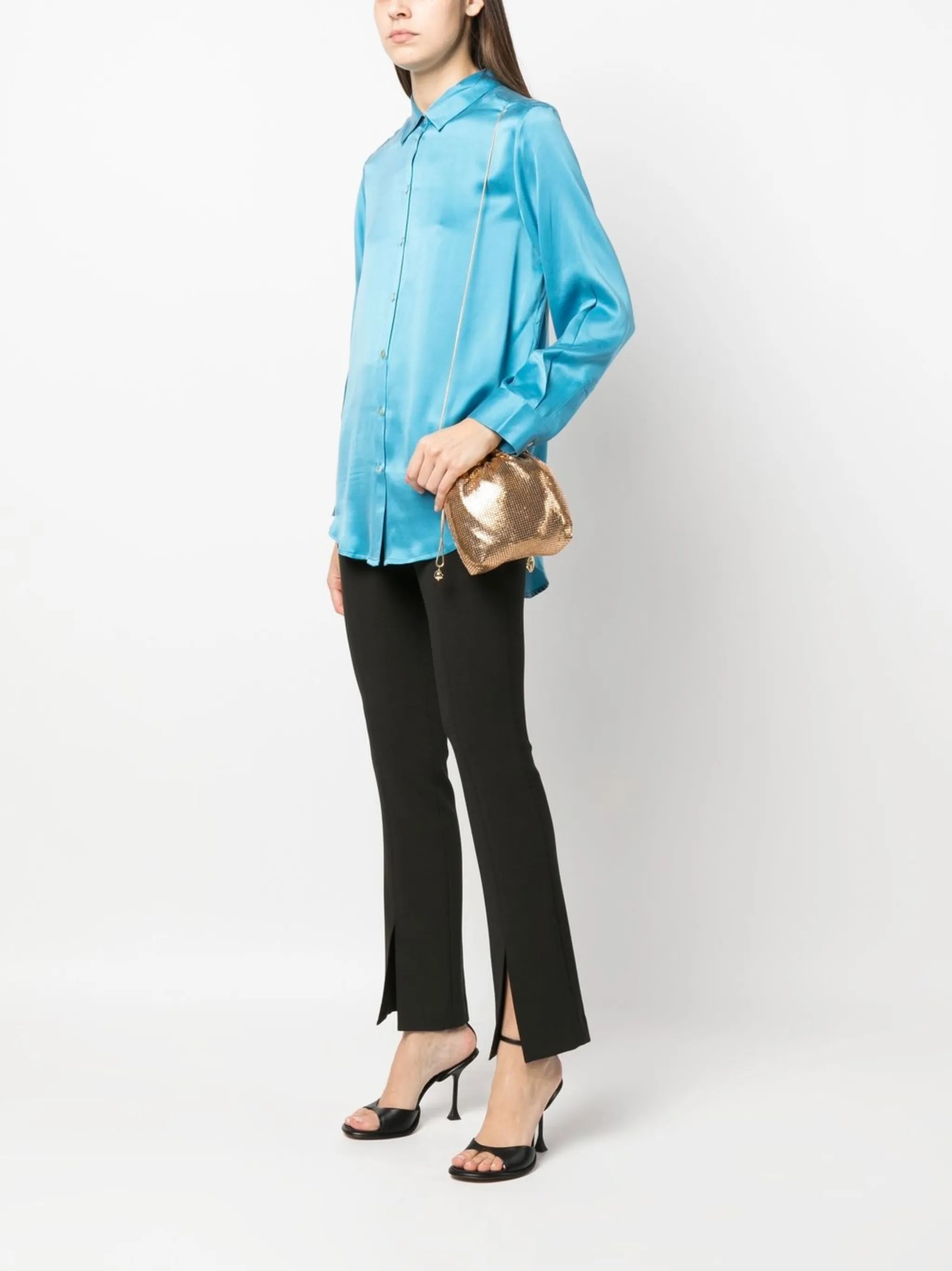 Selene metallic-mesh mini bag