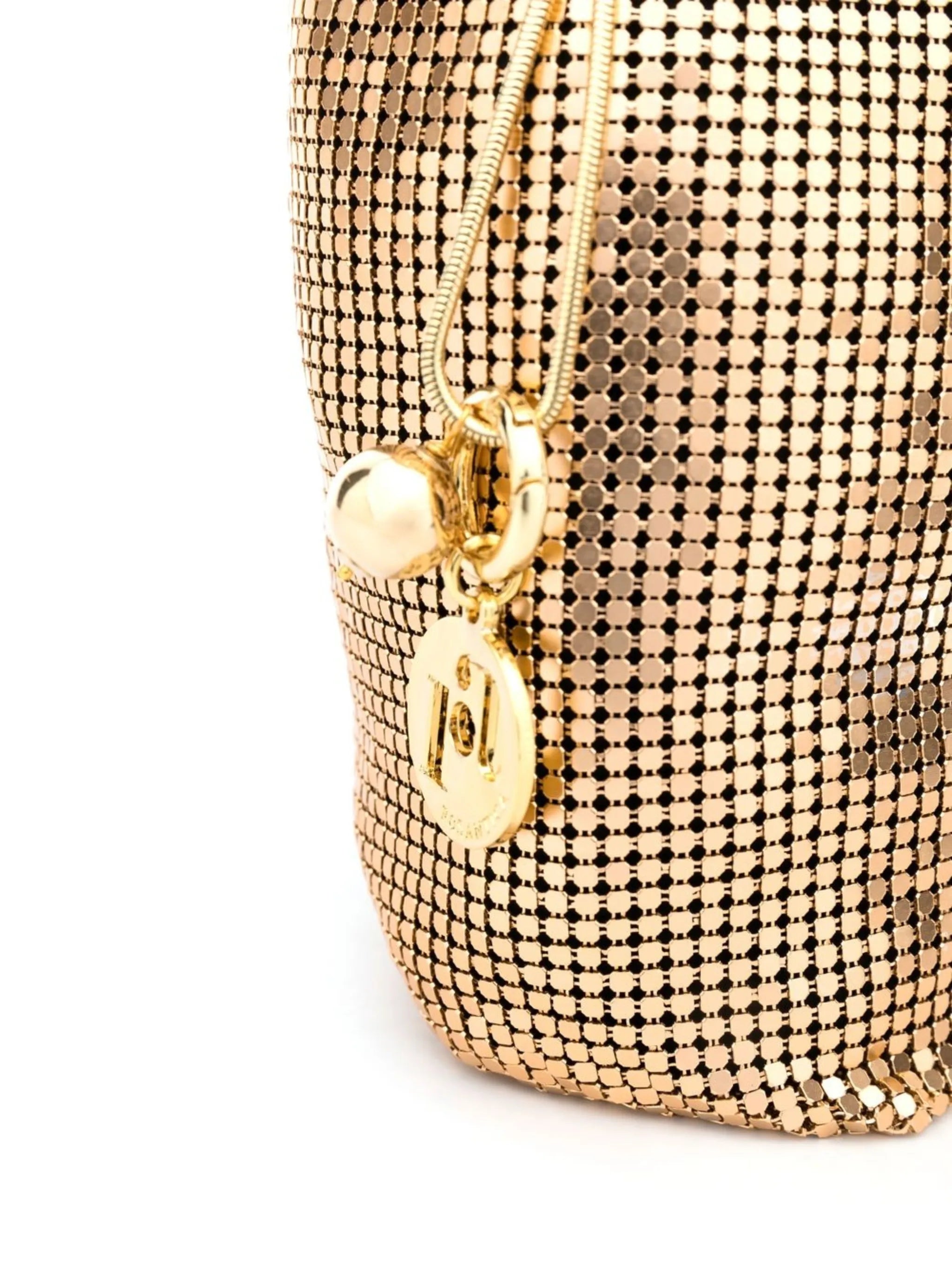 Selene metallic-mesh mini bag