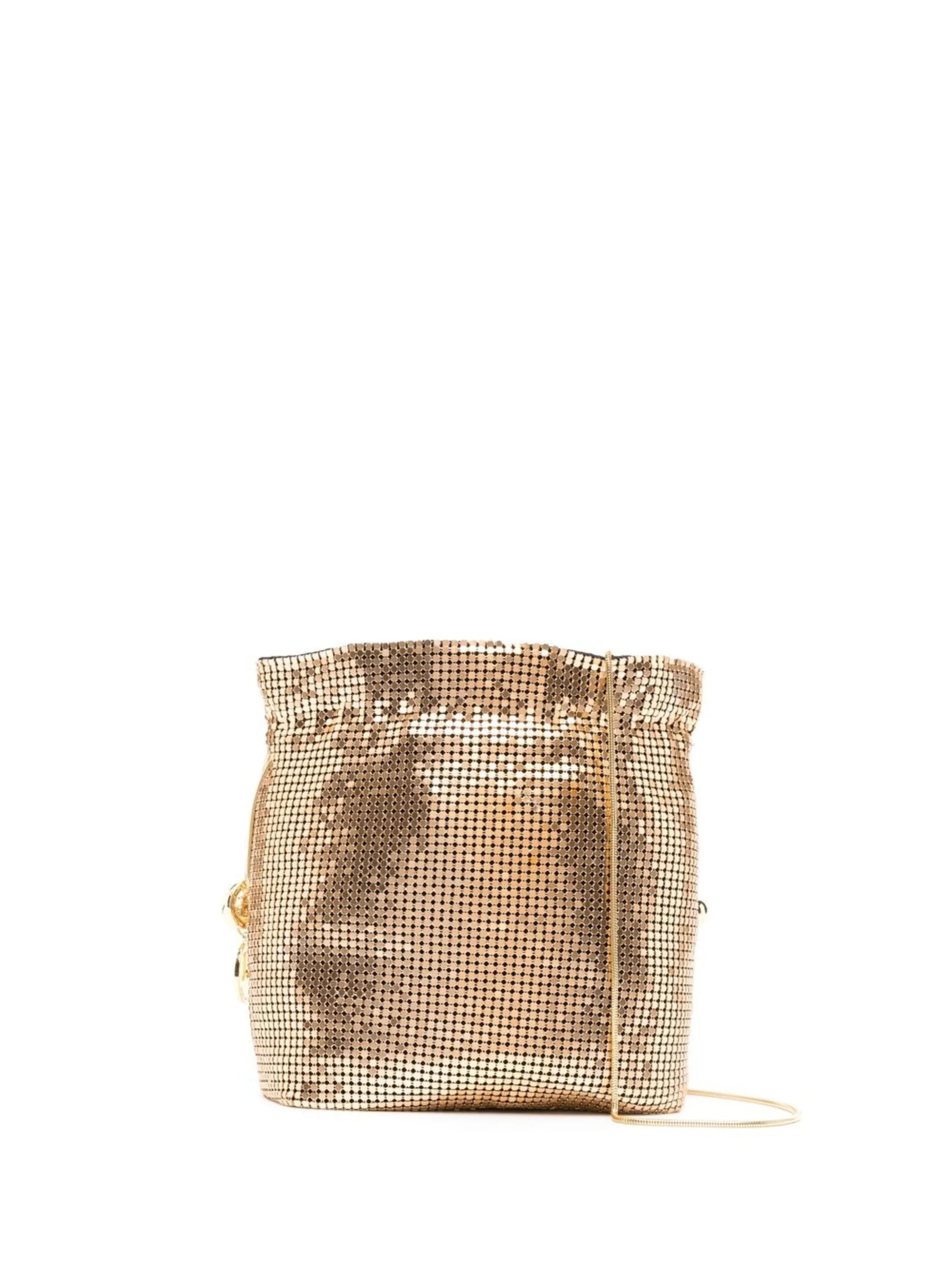 Selene metallic-mesh mini bag