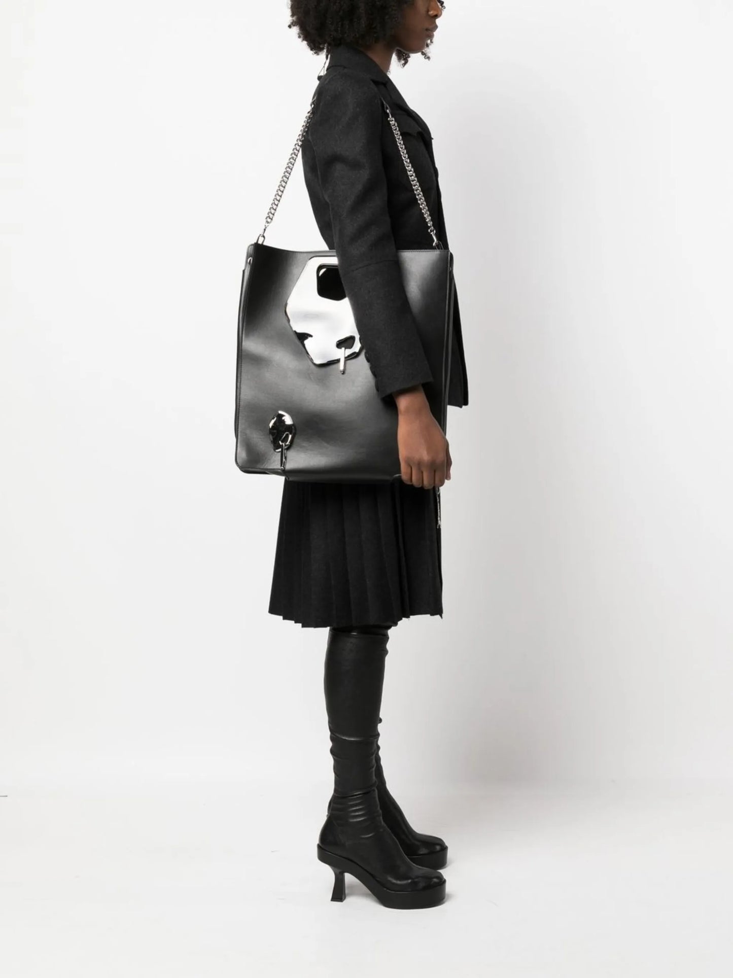 tall leather tote bag