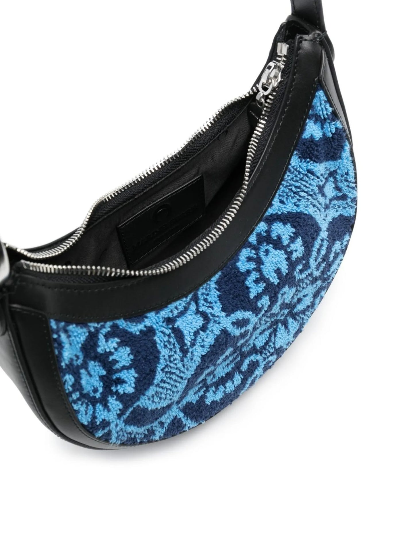 Marine floral-print shoulder bag