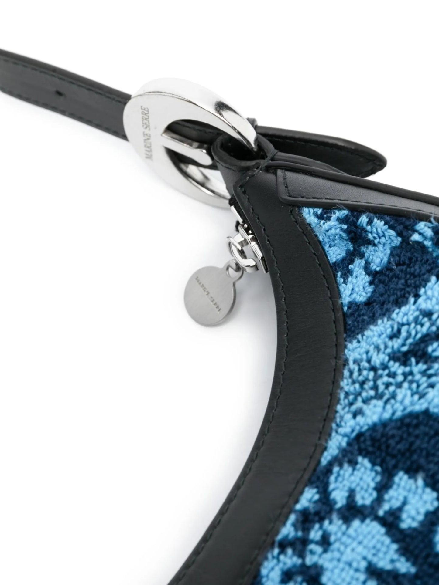 Marine floral-print shoulder bag