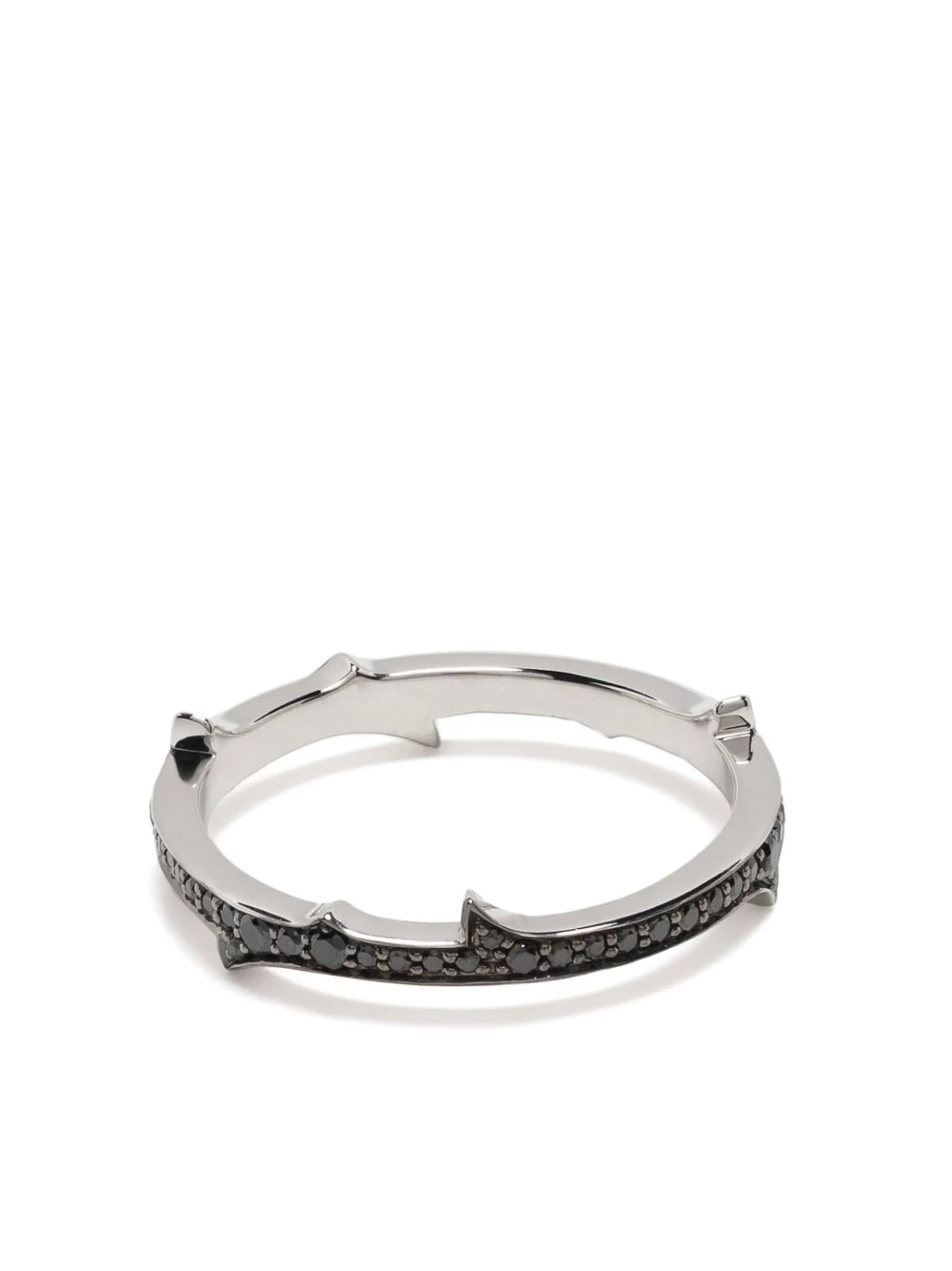 18kt white gold Thorn Stem diamond ring