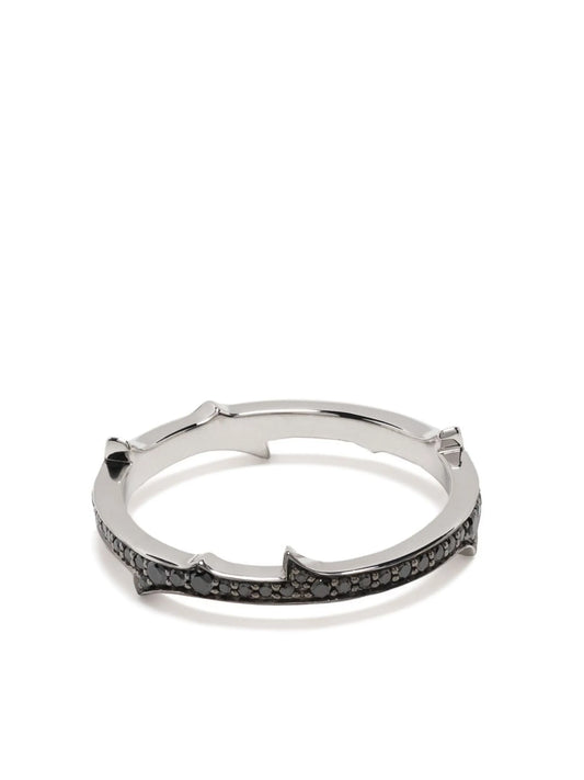 18kt white gold Thorn Stem diamond ring