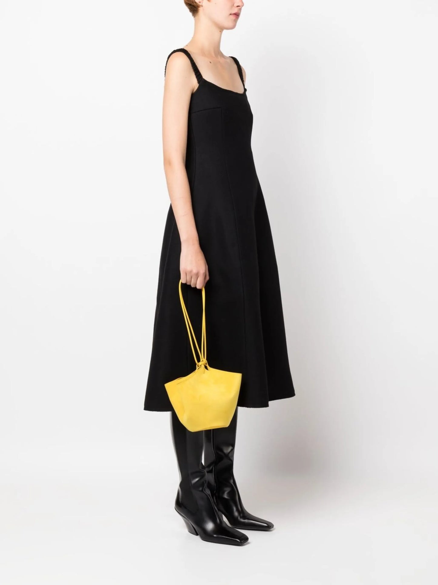 Lotus drawstring shoulder bag