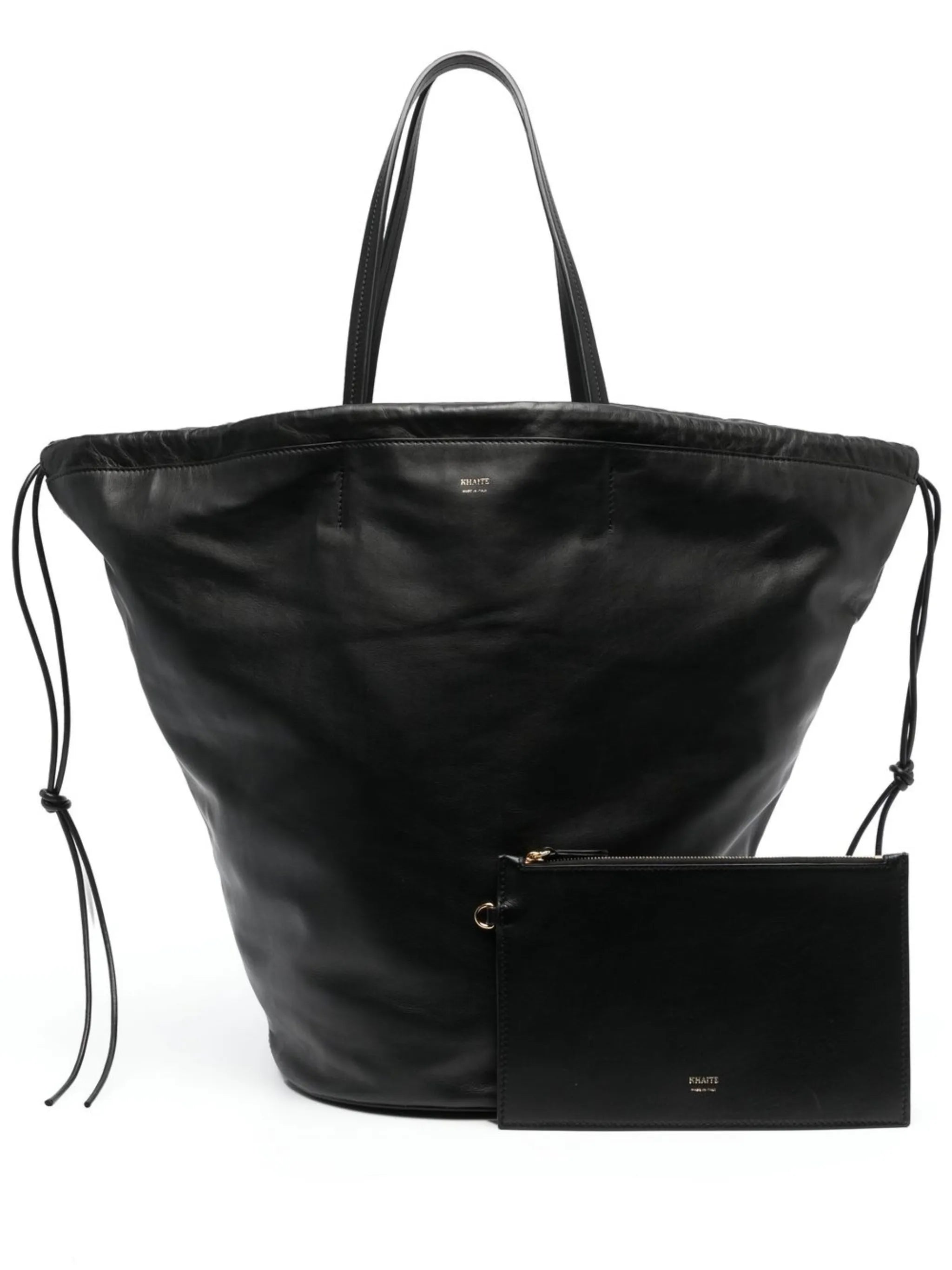 Osa leather drawstring tote bag