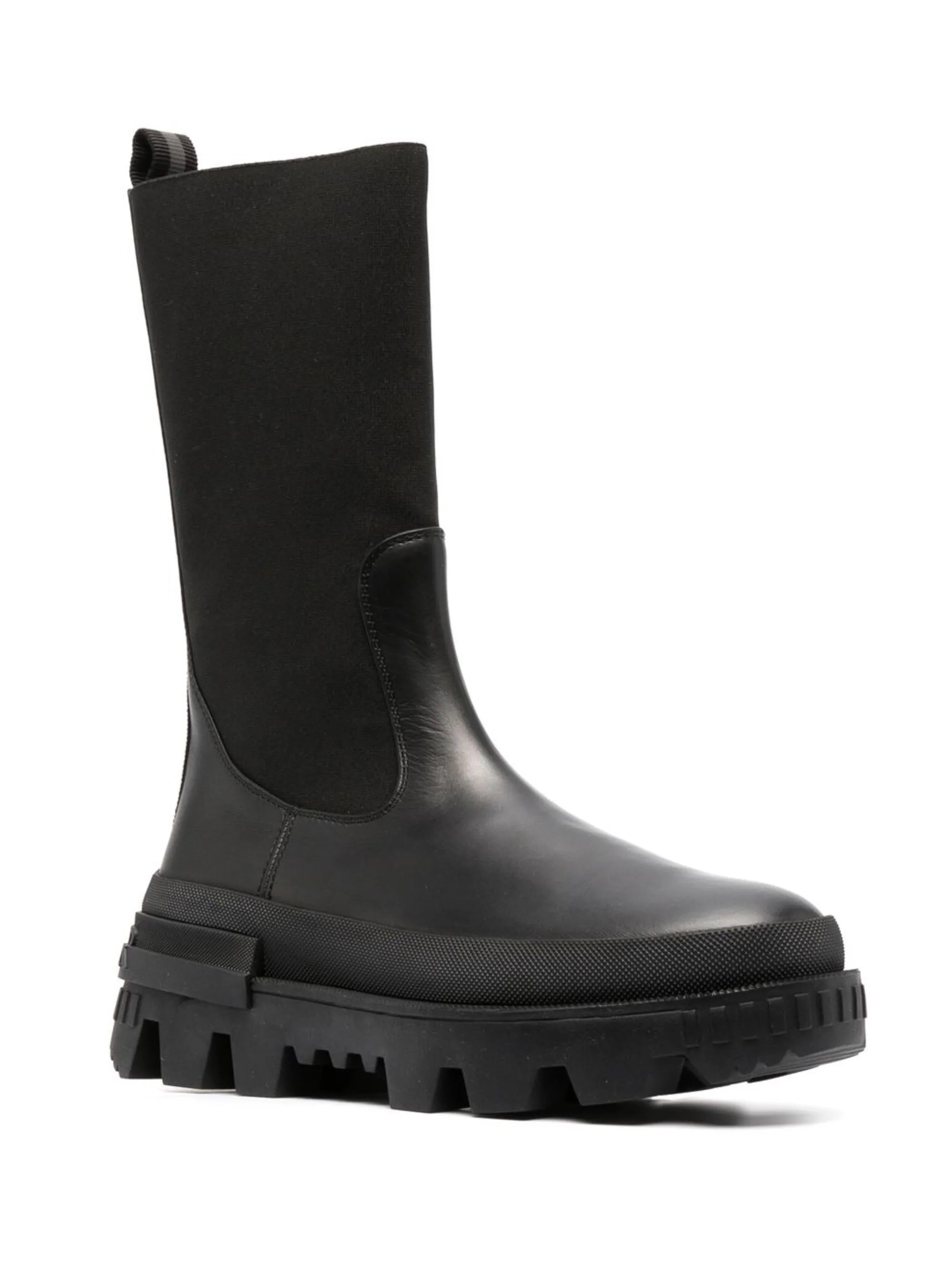 ridged-sole panelled boots