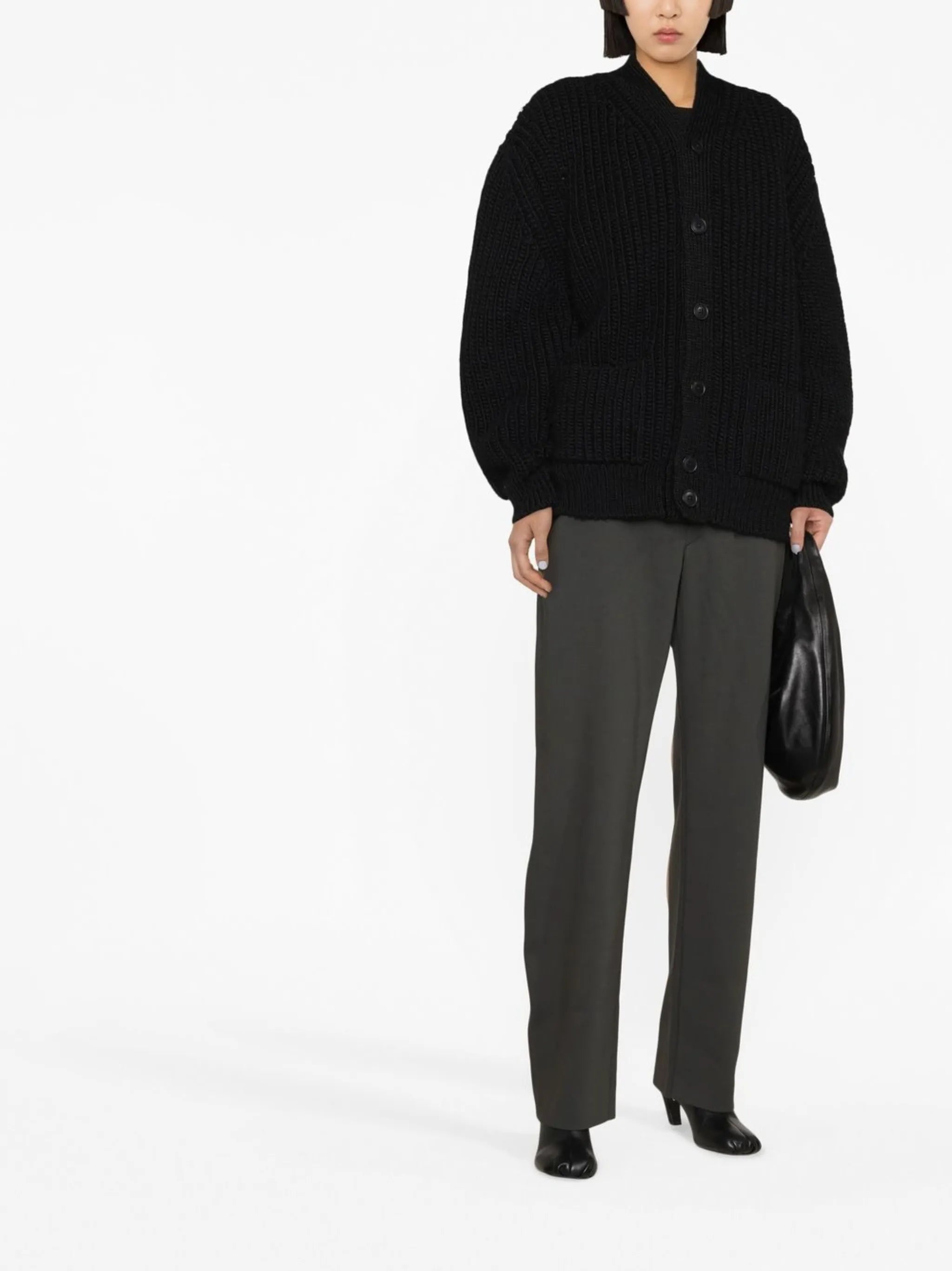 chunky-knit oversized cardigan
