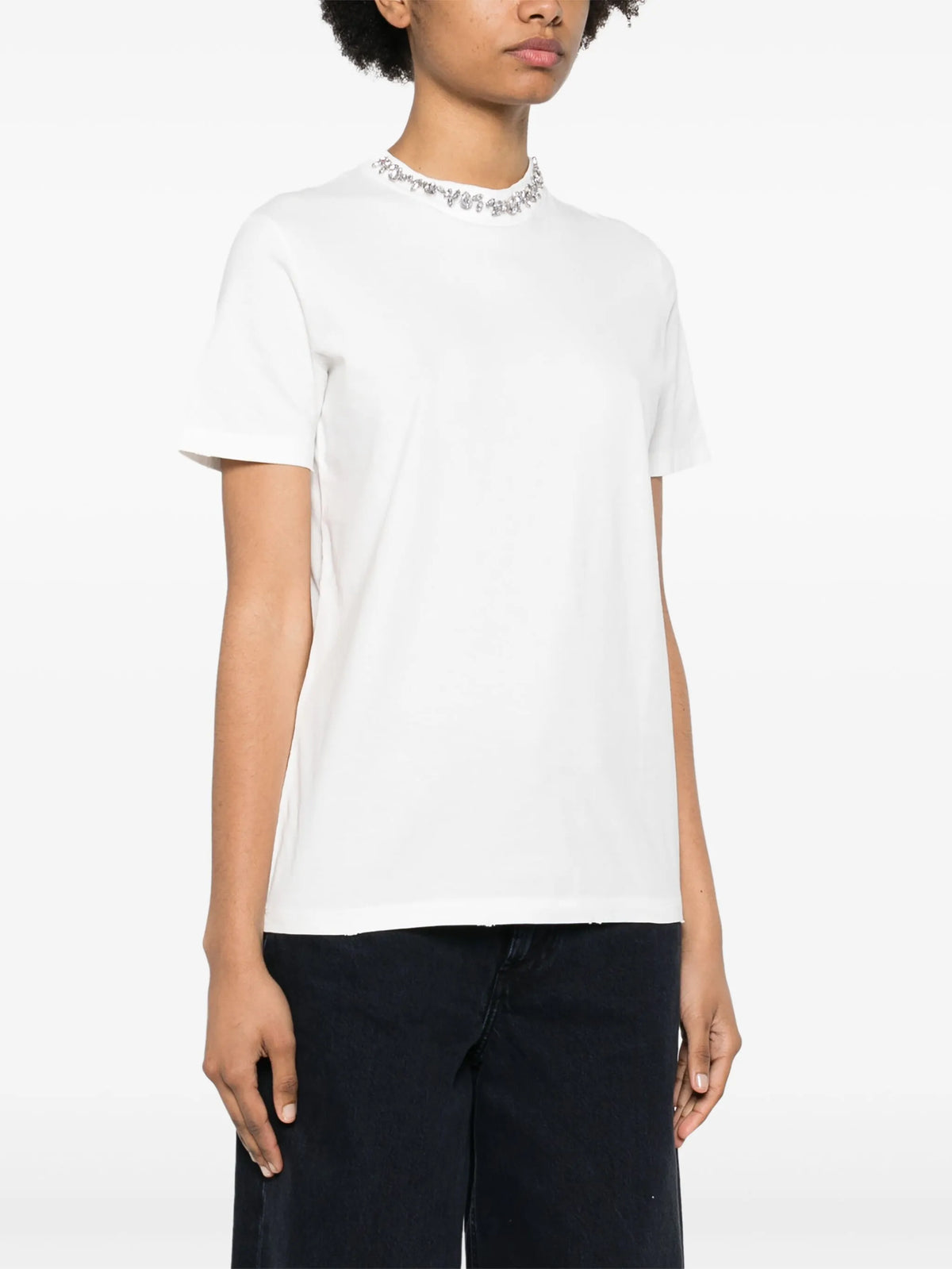 cabochon crystals cotton T-shirt