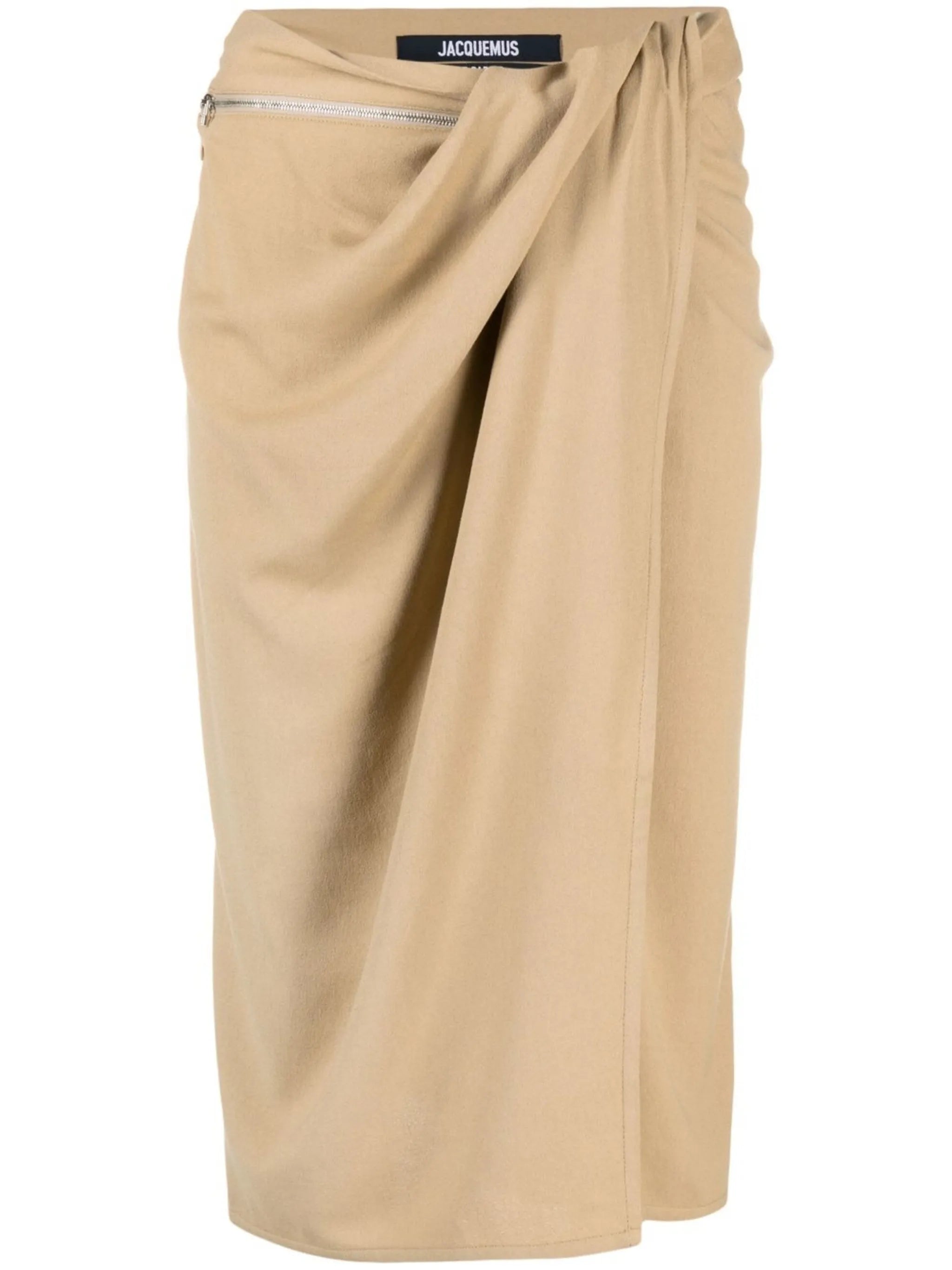 Bodri gathered midi skirt