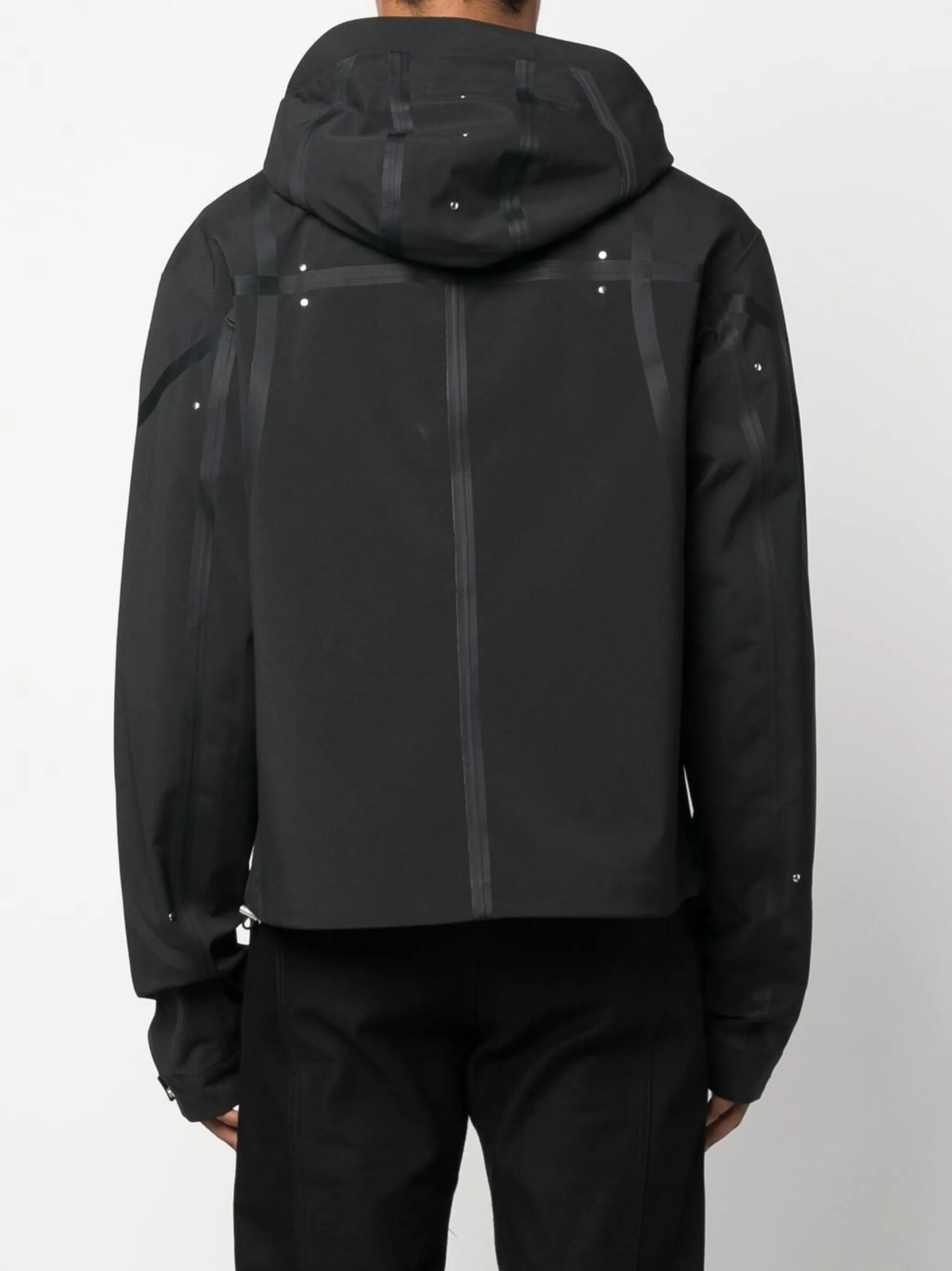 zip-up hooded jacket