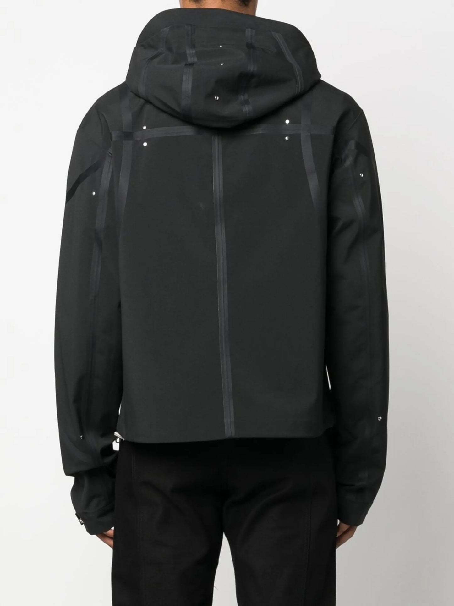 zip-up hooded jacket