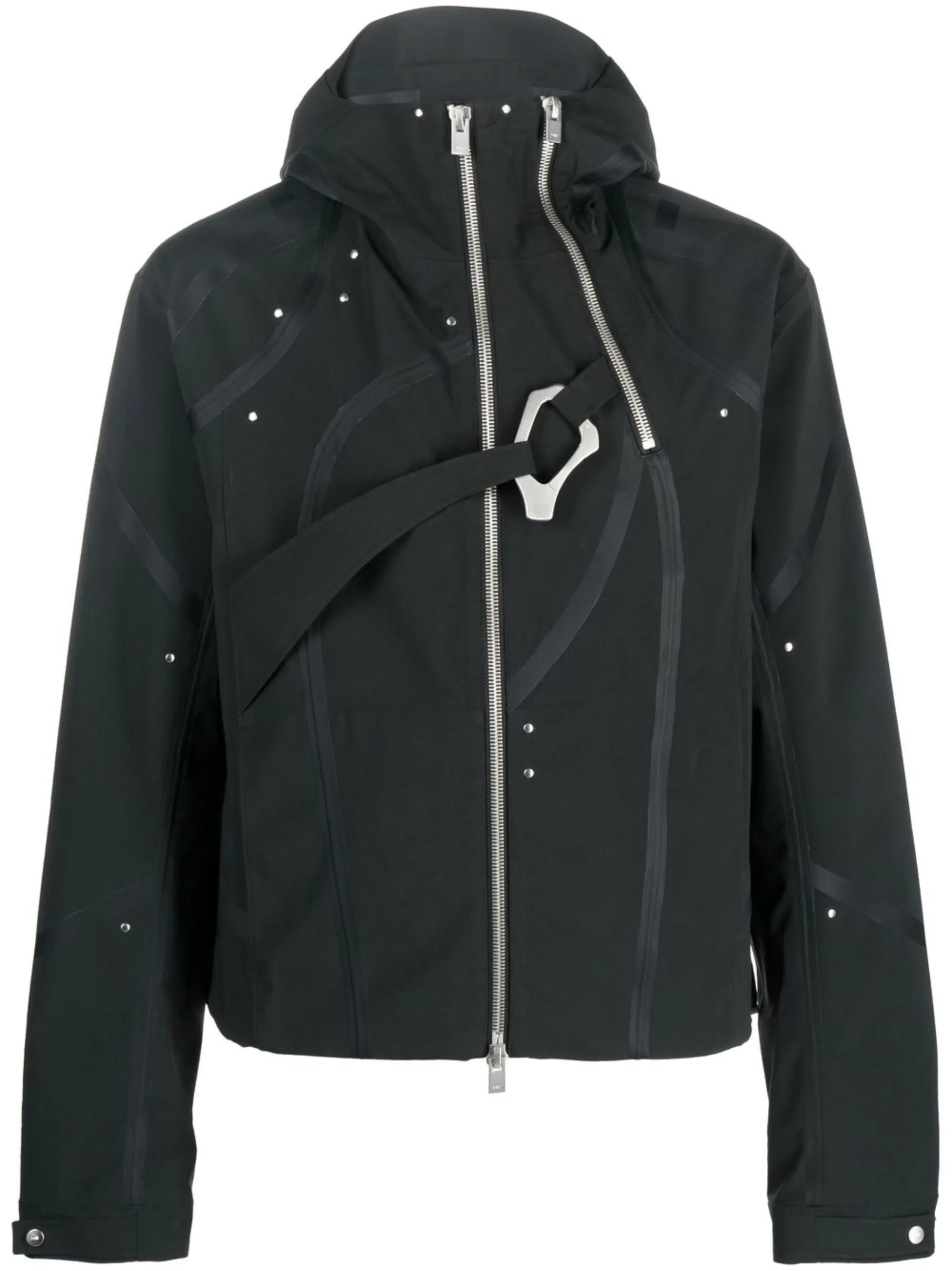 zip-up hooded jacket