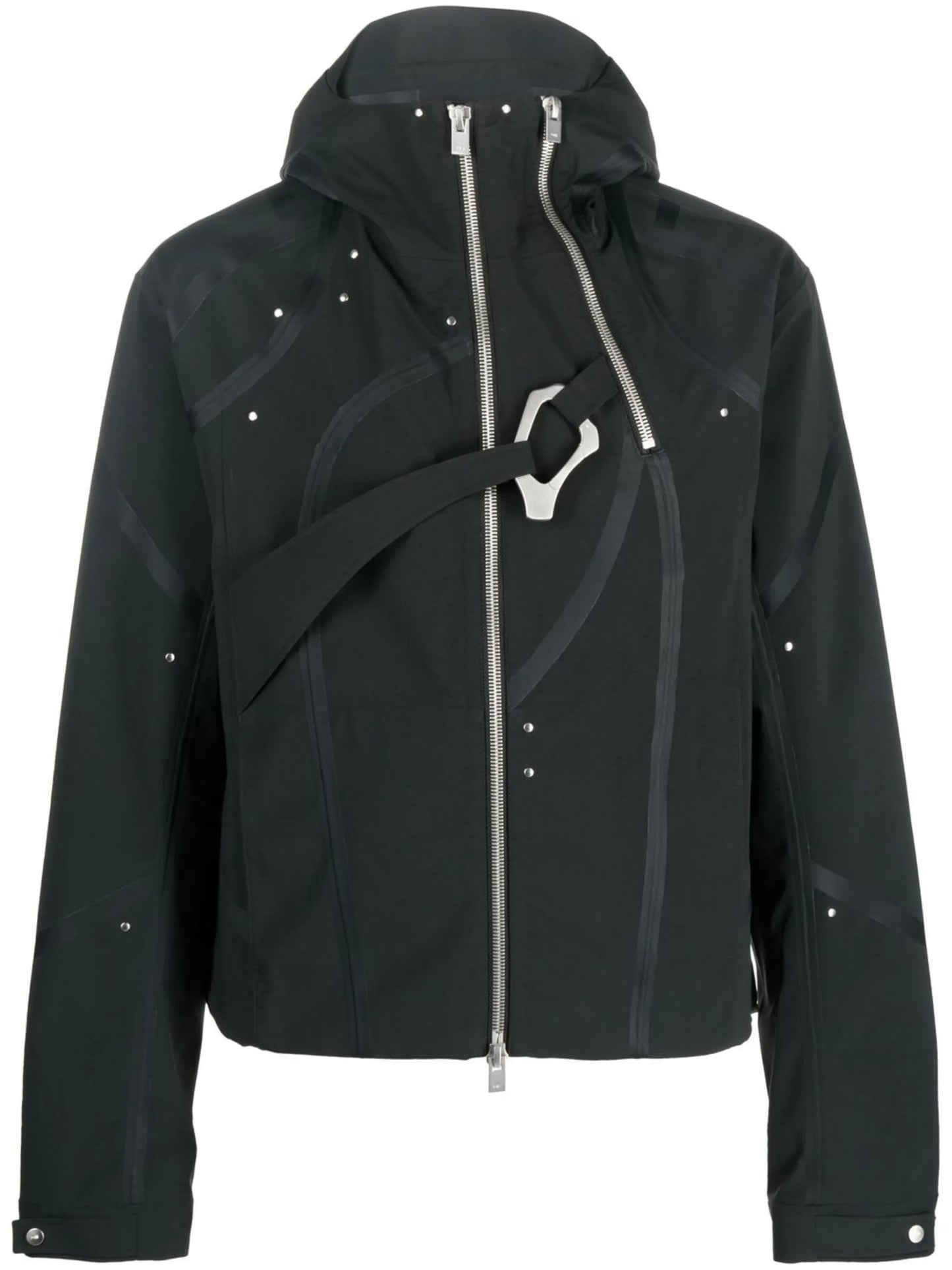 zip-up hooded jacket