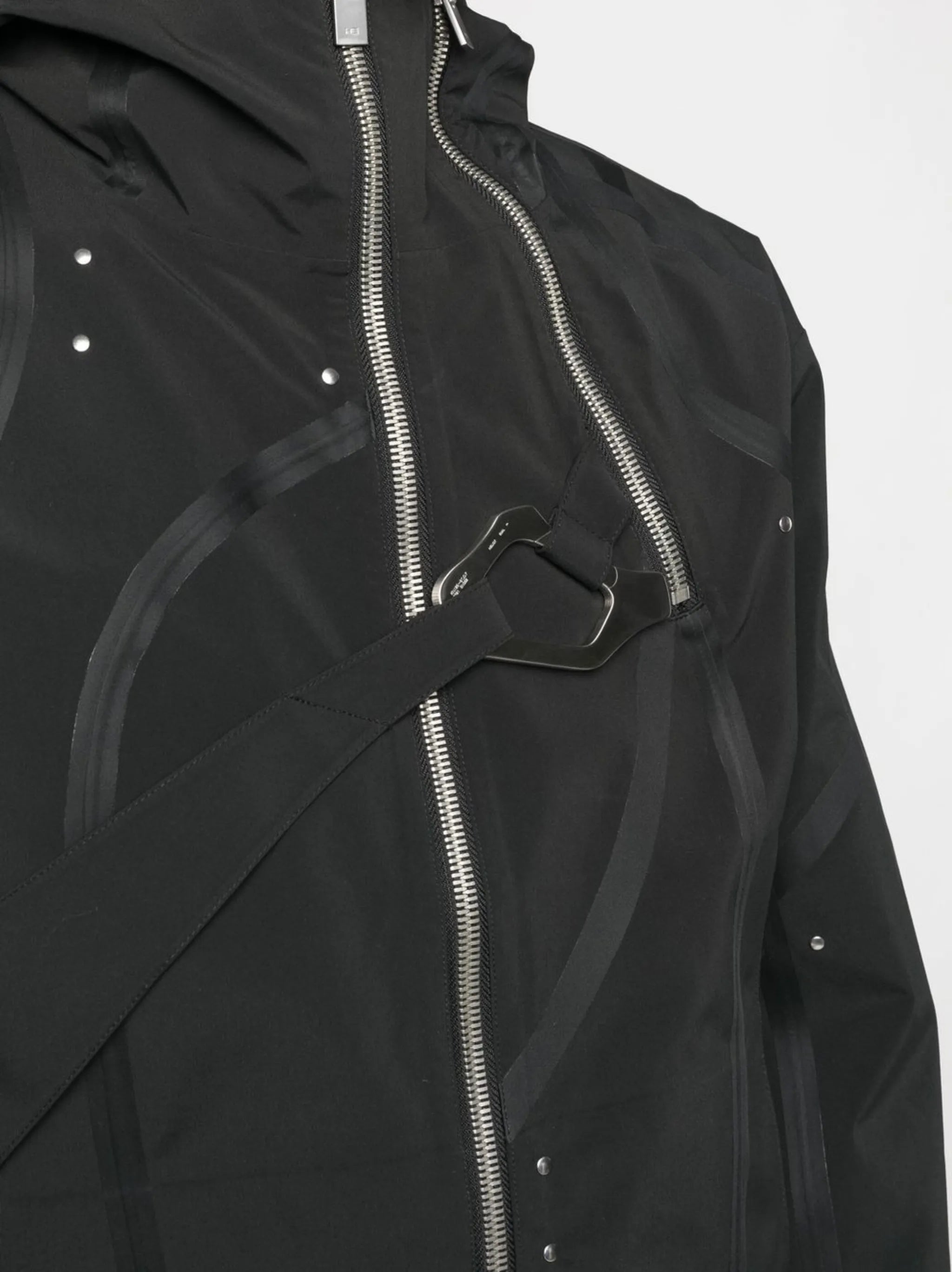 zip-up hooded jacket