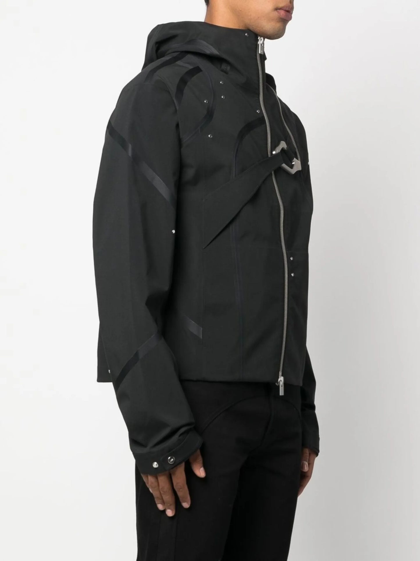 zip-up hooded jacket