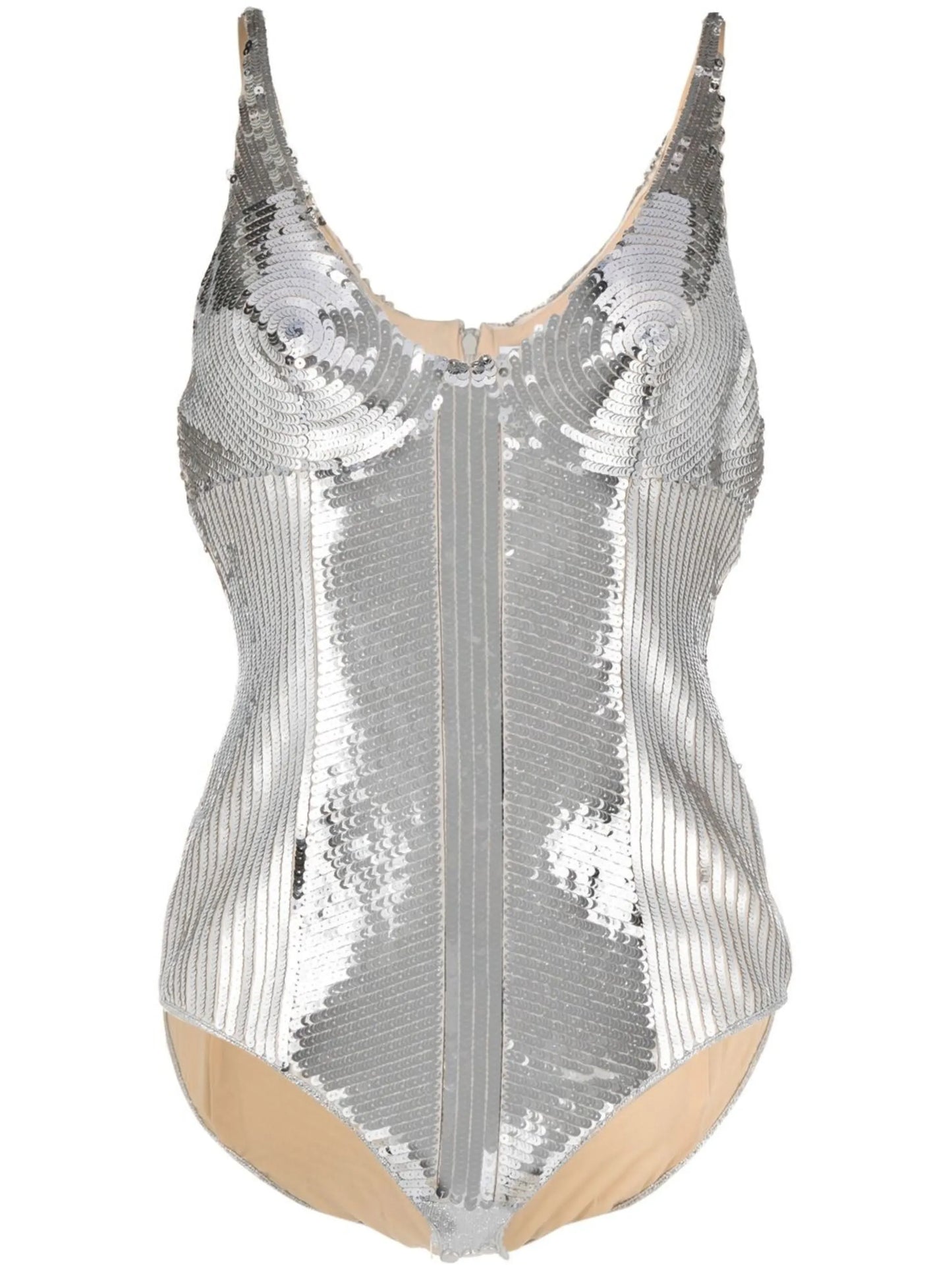 sequin-embellished sleeveless top
