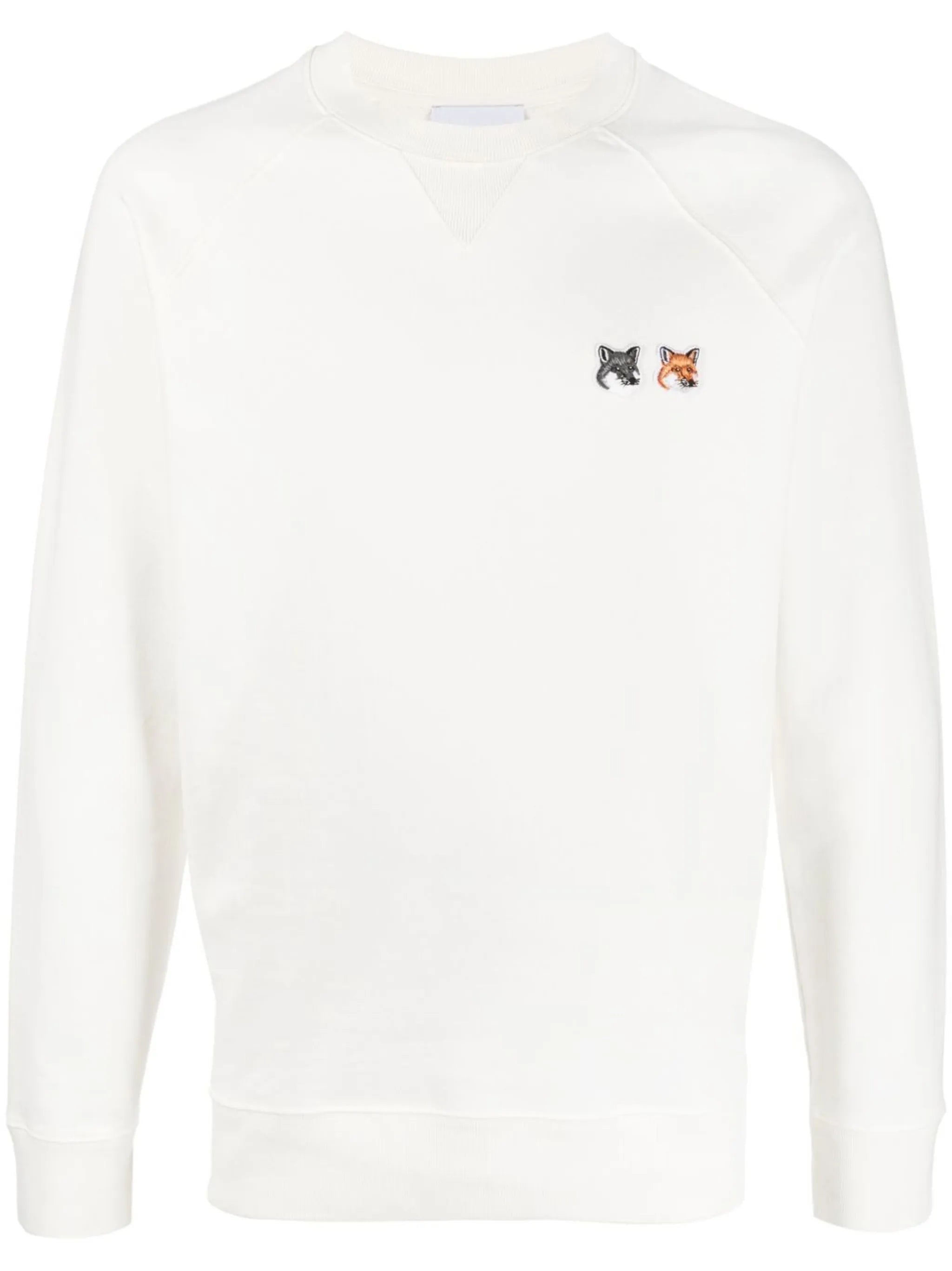 fox-patch crew-neck sweatshirt