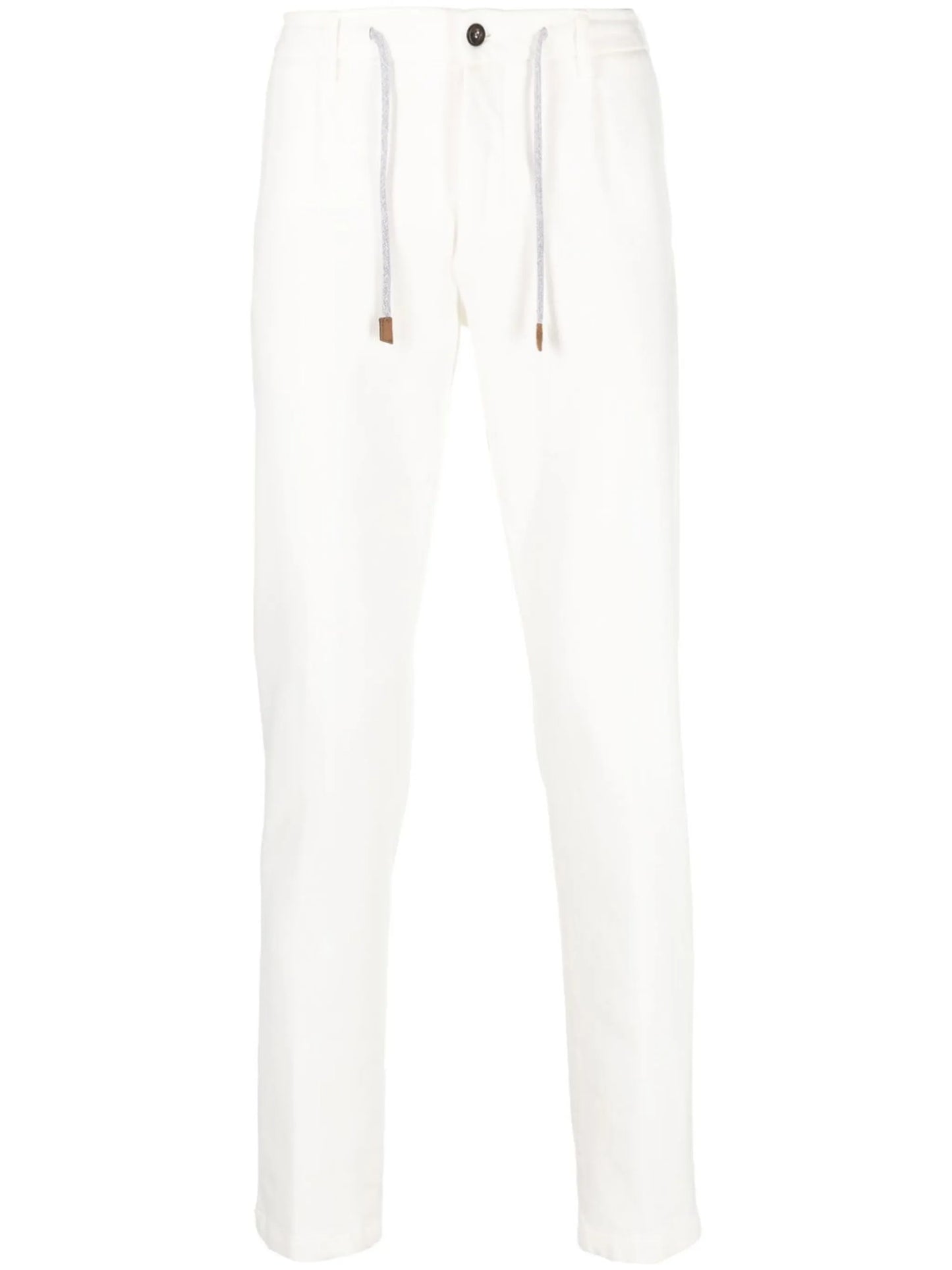 drawstring cotton tapered pants