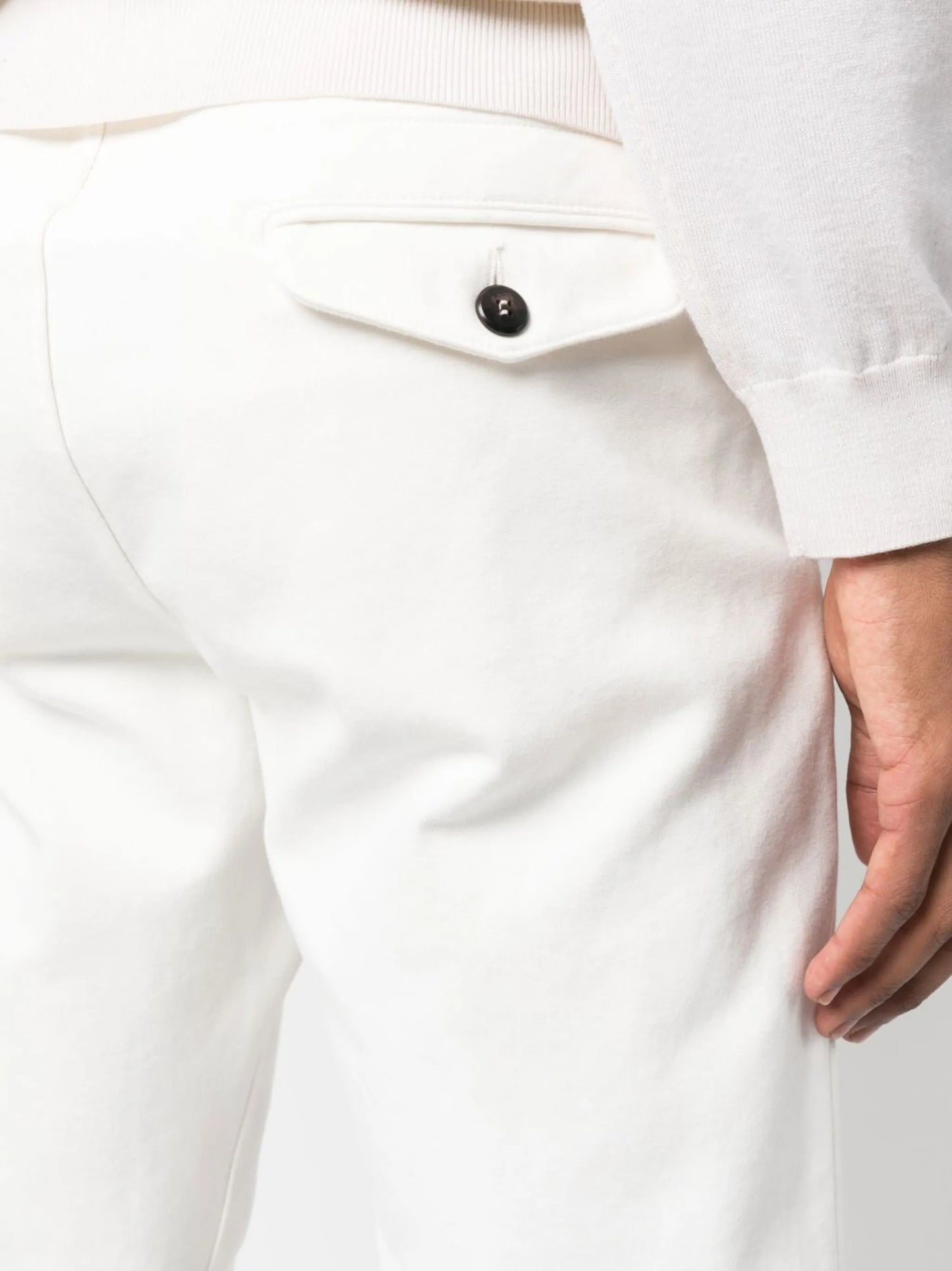 drawstring cotton tapered pants