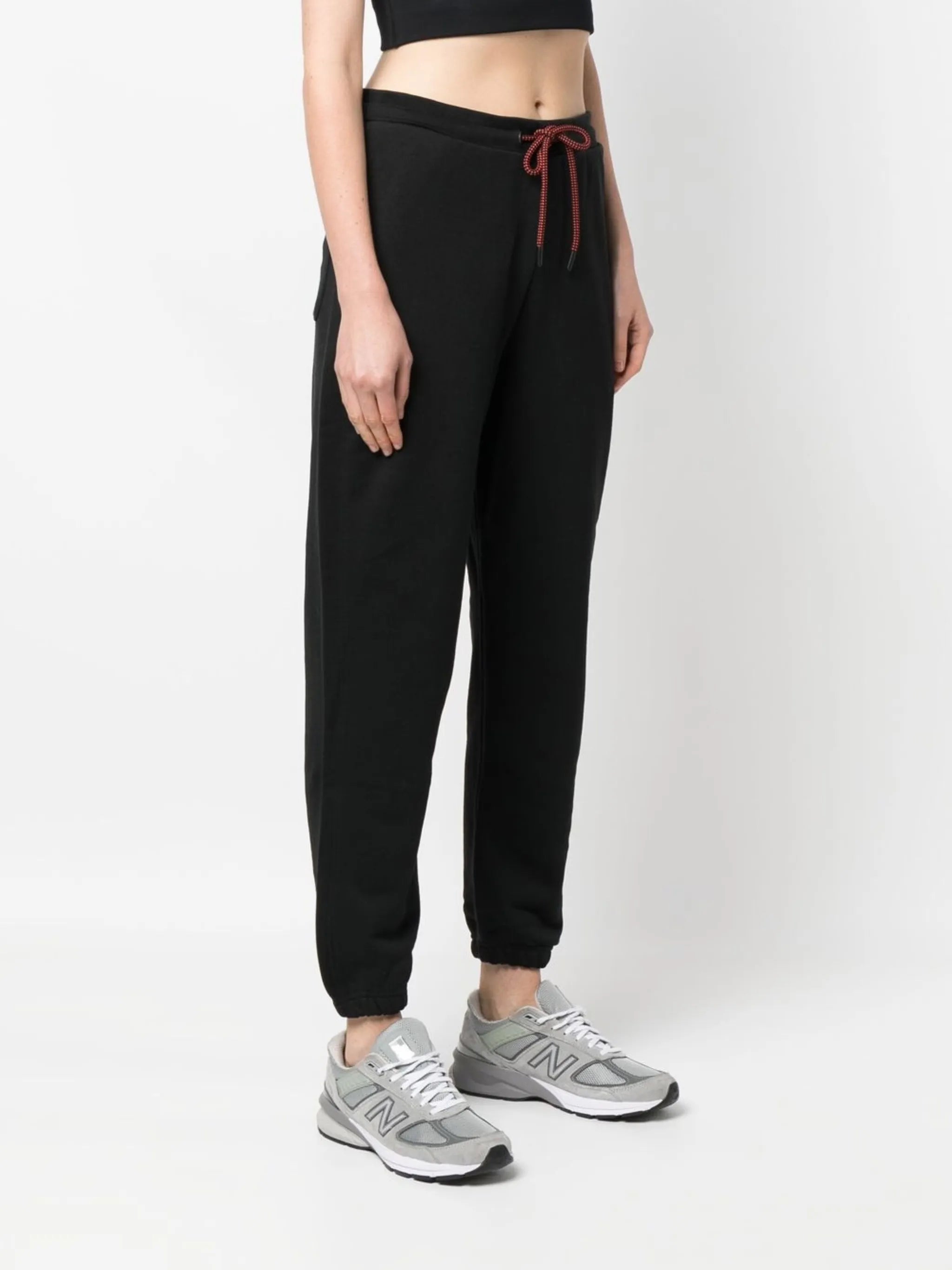 drawstring cotton track-pants