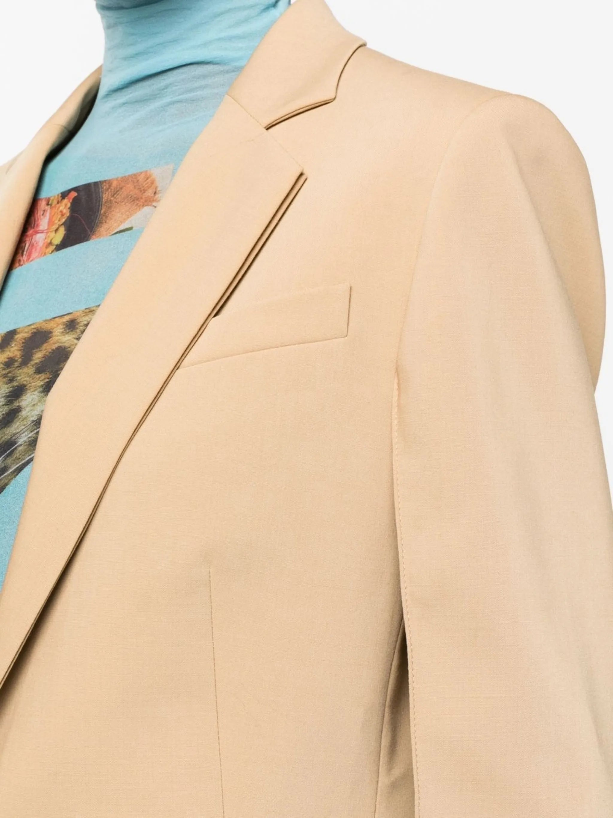 button-front tailored blazer