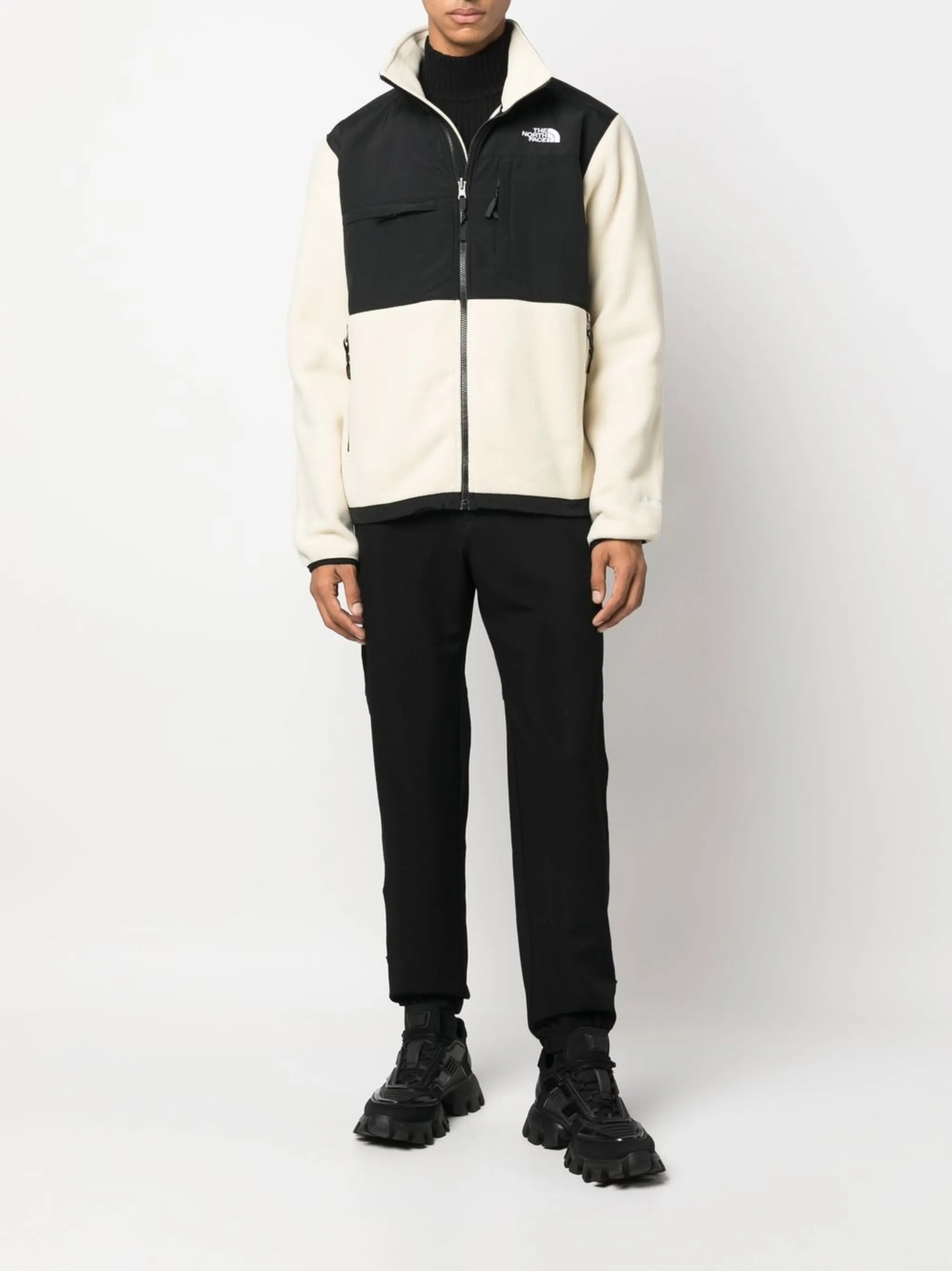 embroidered-logo zipped jacket