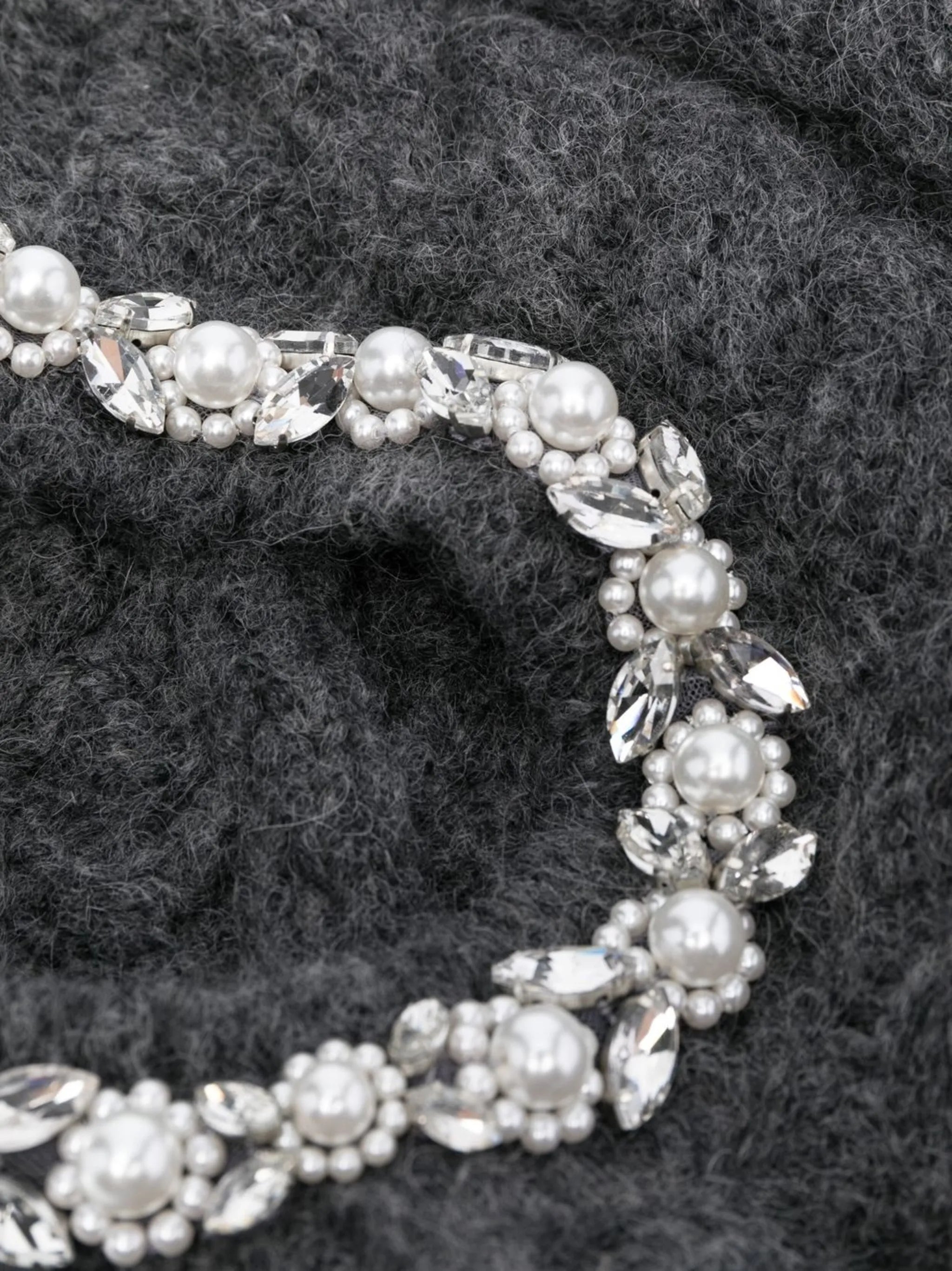 faux-pearl embellished balaclava