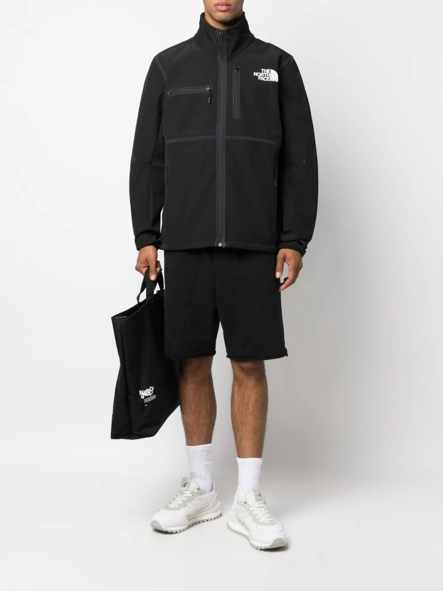 chest logo-print detail jacket