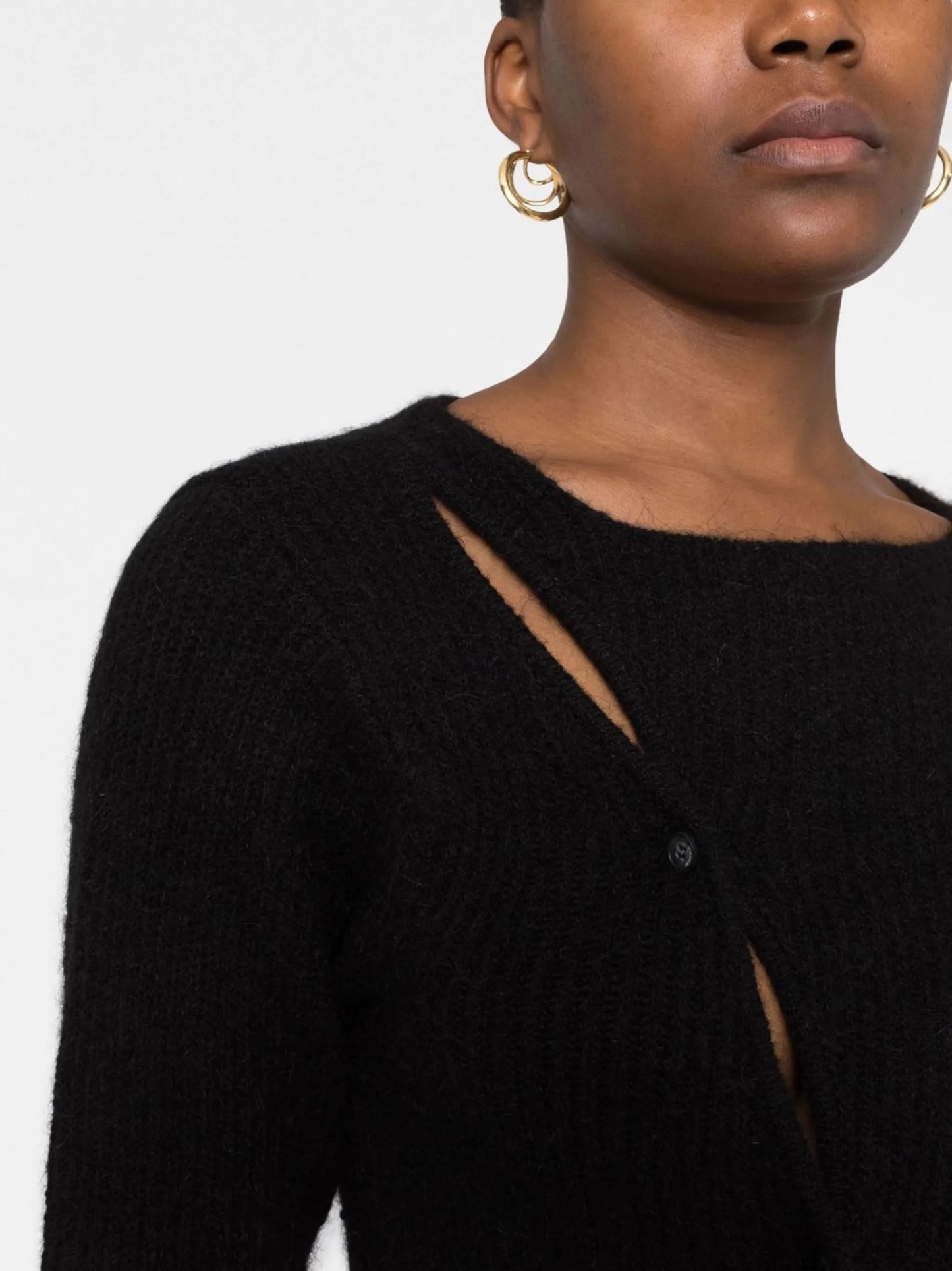 La Maille Pau asymmetric cardigan