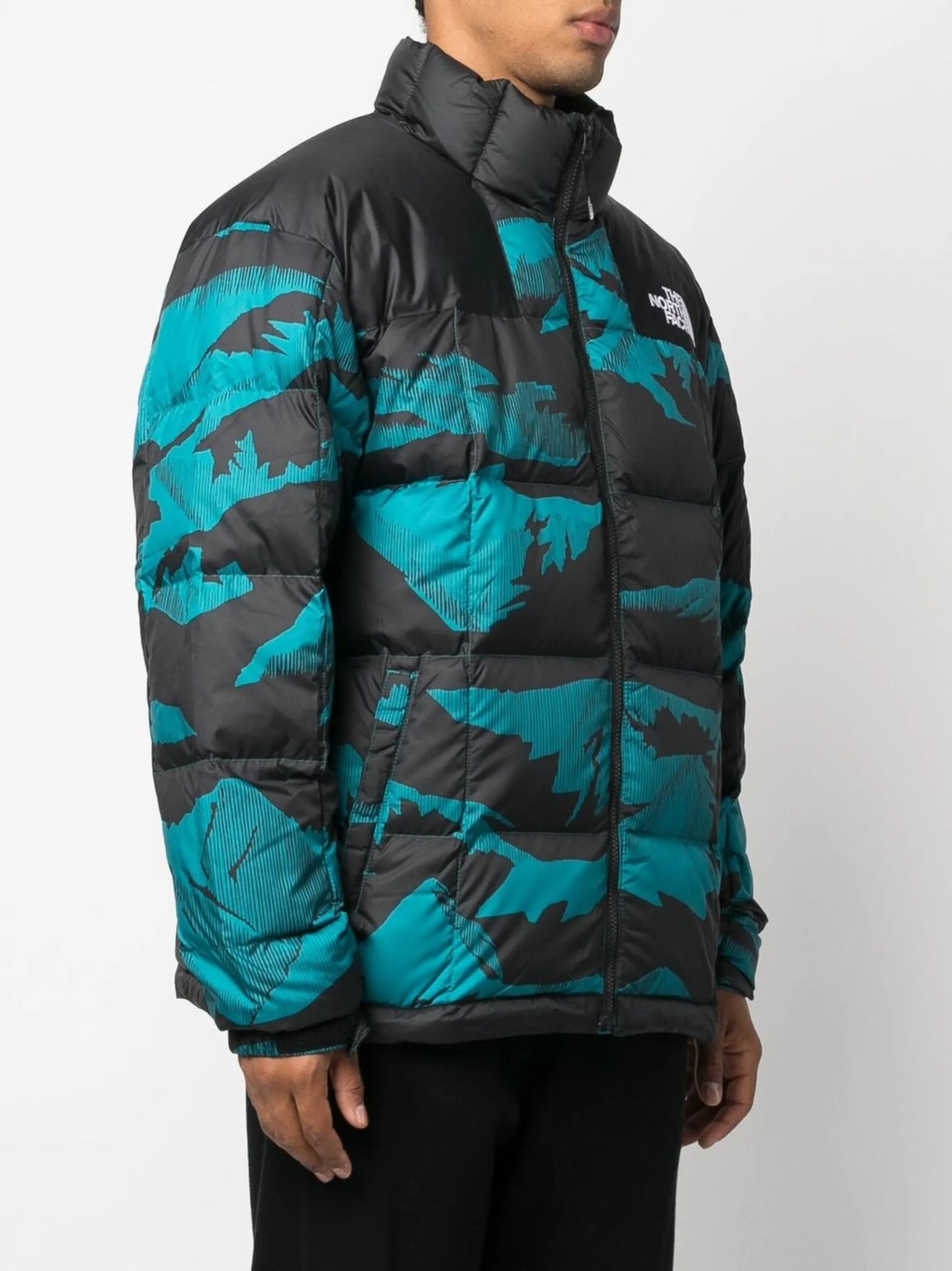 embroidered-logo padded jacket