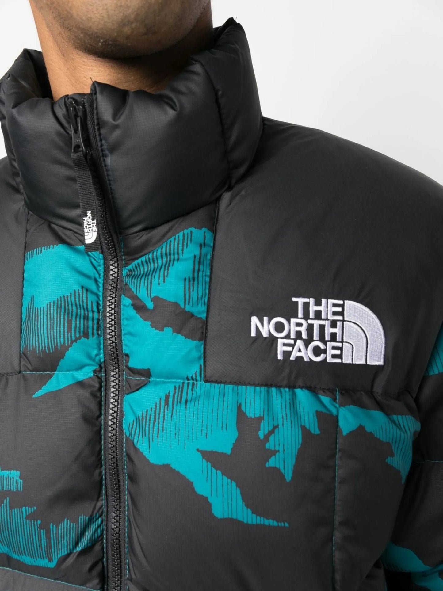 embroidered-logo padded jacket