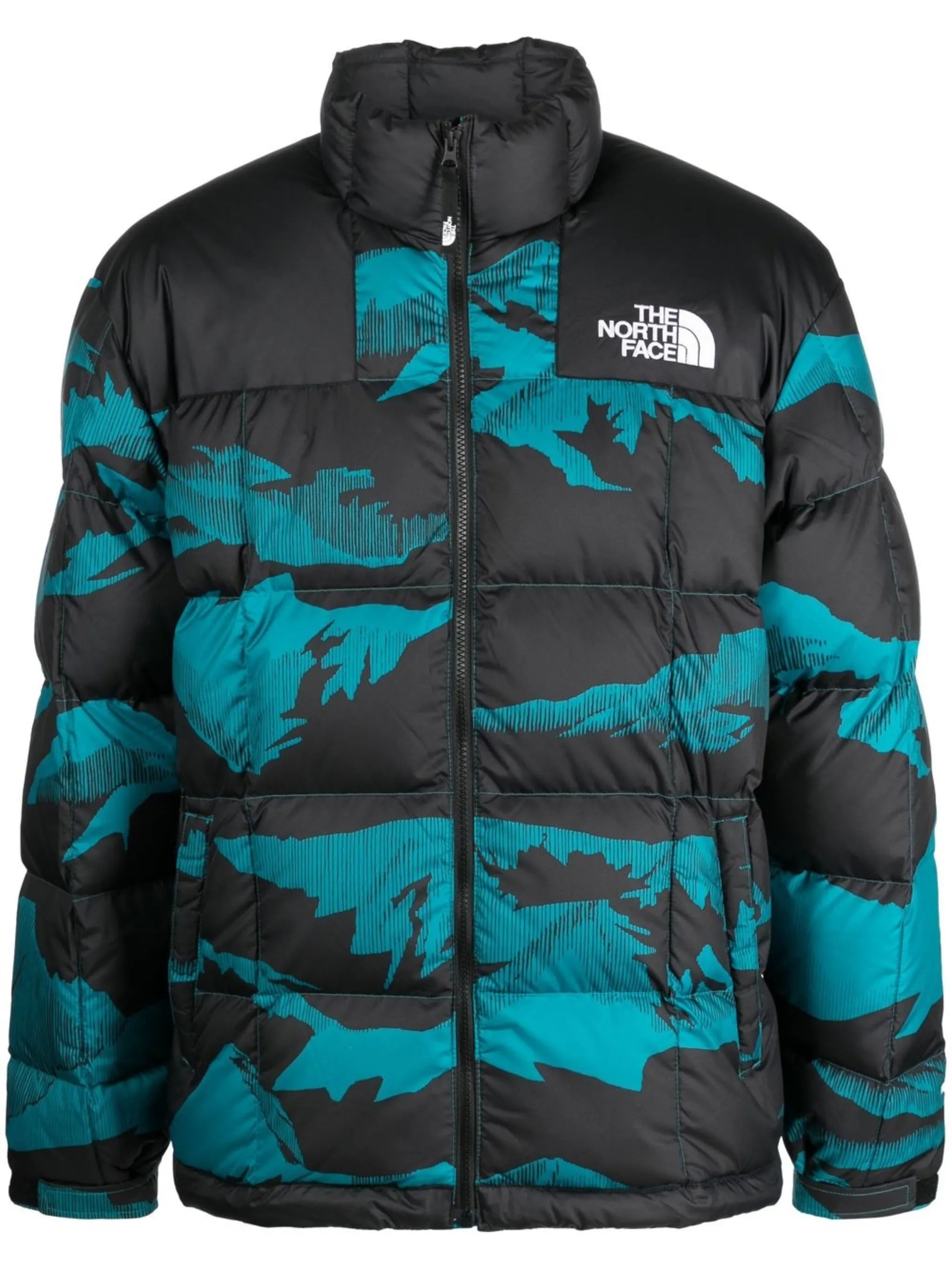 embroidered-logo padded jacket