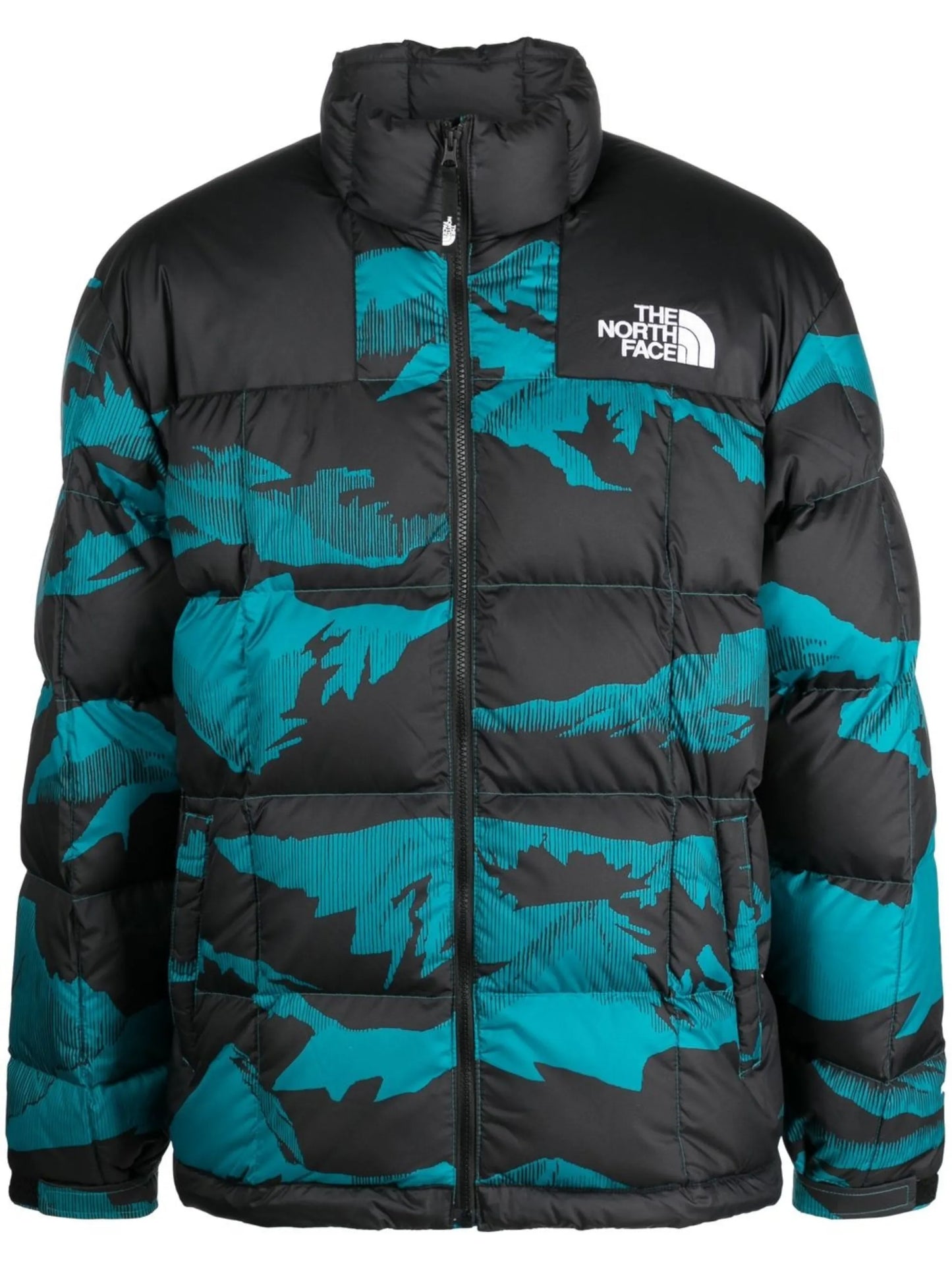 embroidered-logo padded jacket
